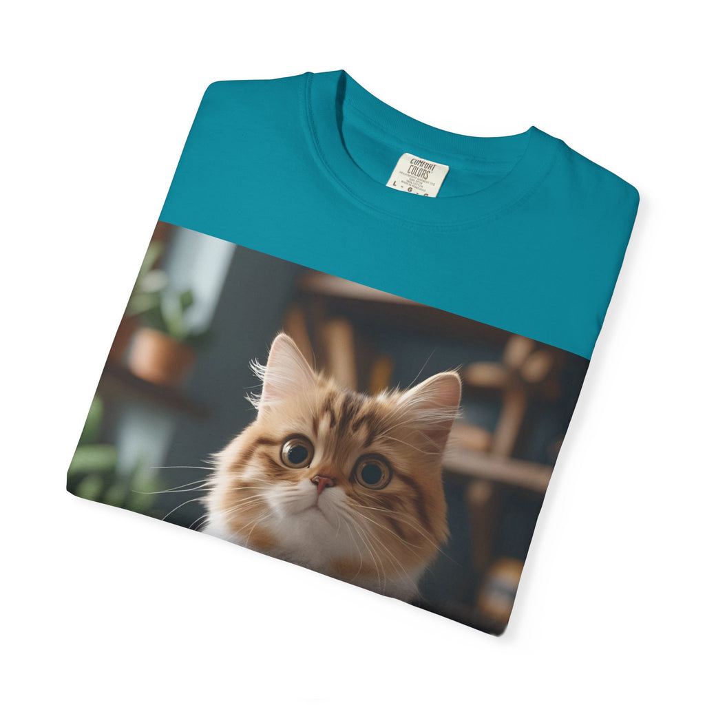 Adorable Cat Graphic T-shirt for Animal Lovers, Cute Pet Tee, Gift for Cat Owners, Casual Wear, Unisex Apparel