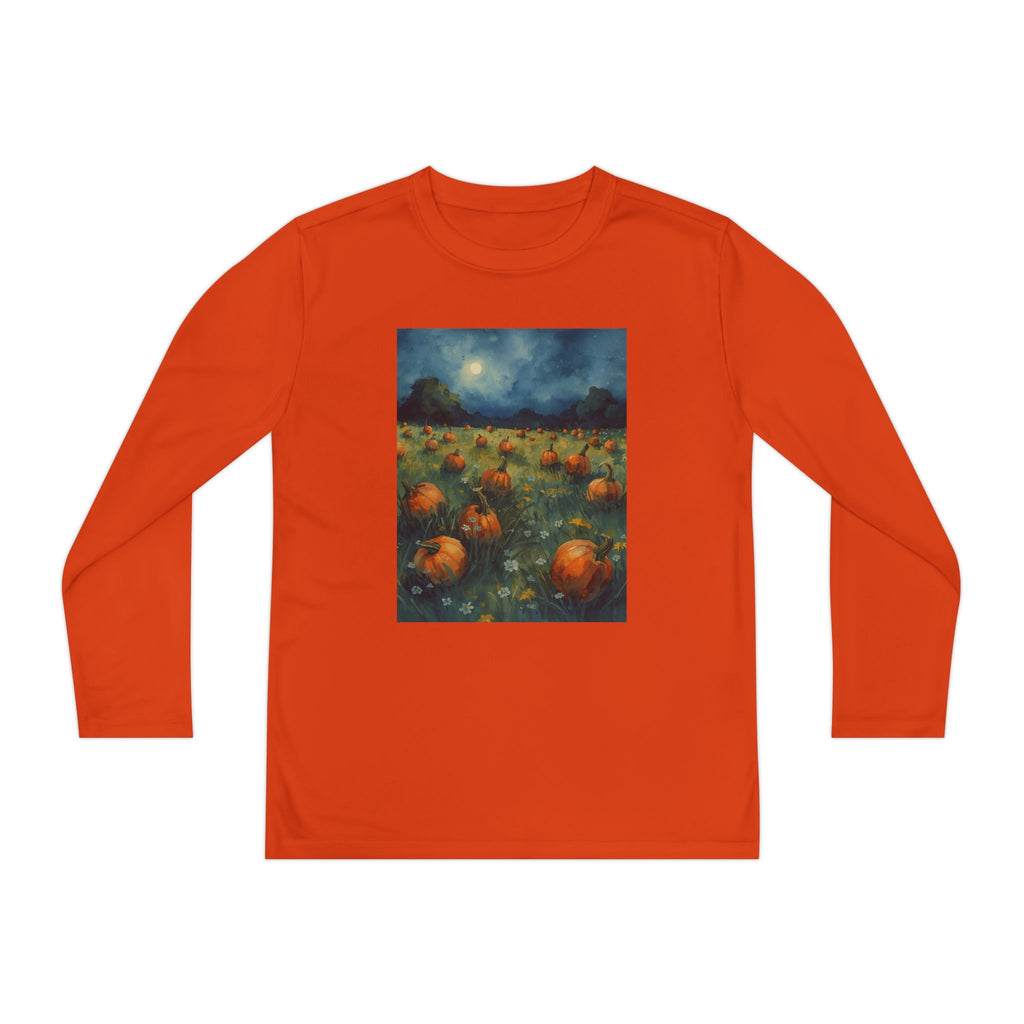 Youth Pumpkin Patch Long Sleeve Tee, Fall Fashion, Kids Apparel, Halloween Outfit, Pumpkin Lovers Gift, Cozy Autumn Shirt