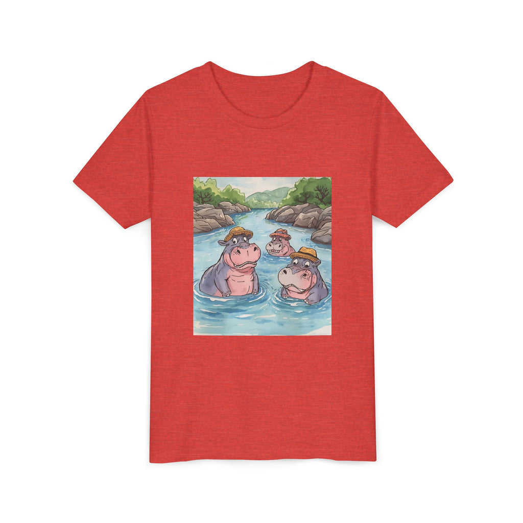Hippo Cute Youth Short Sleeve Tee