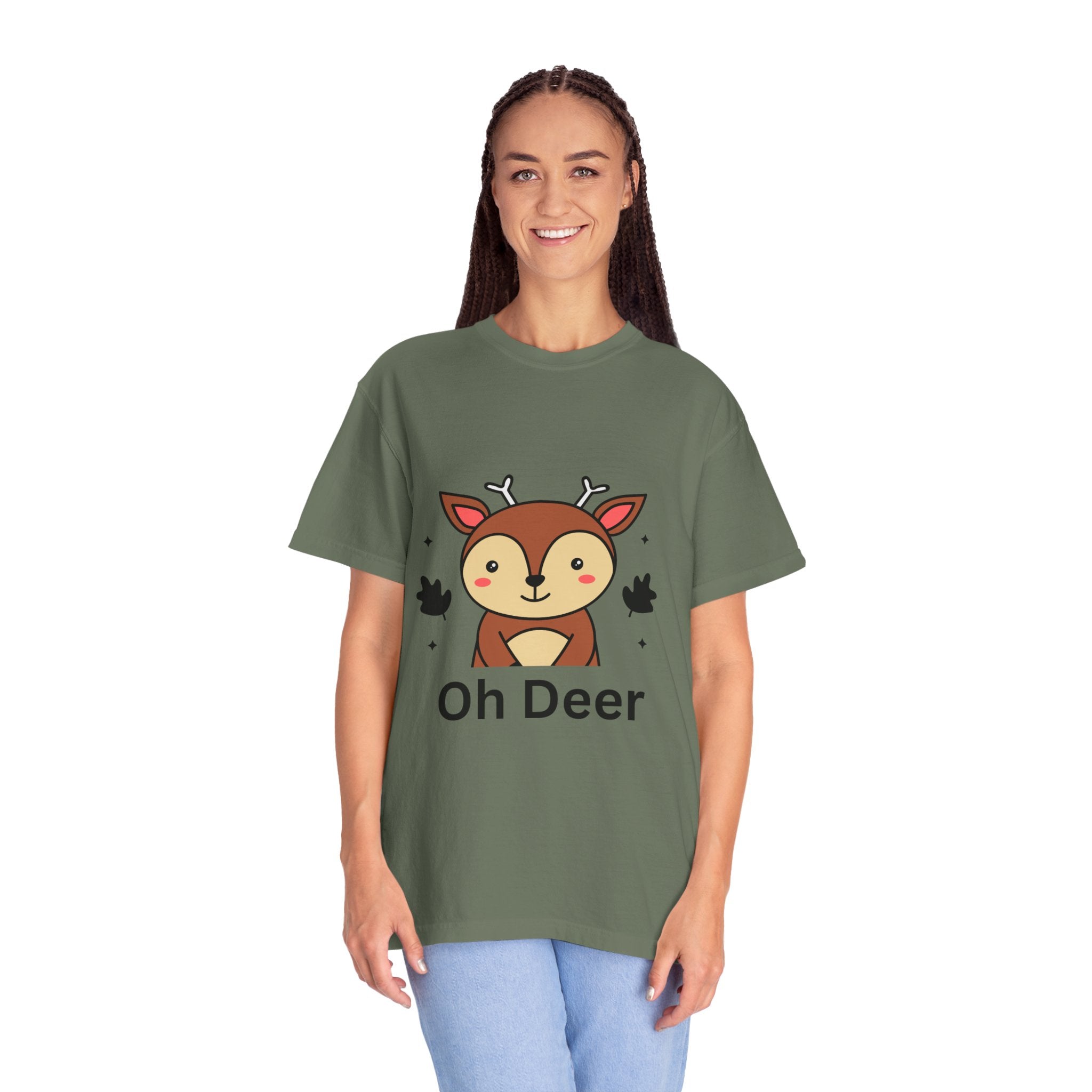 Cute 'Oh Deer' Unisex T-Shirt, Funny Animal Tee, Gift for Animal Lovers, Perfect for Birthdays and Holidays, Casual Wear