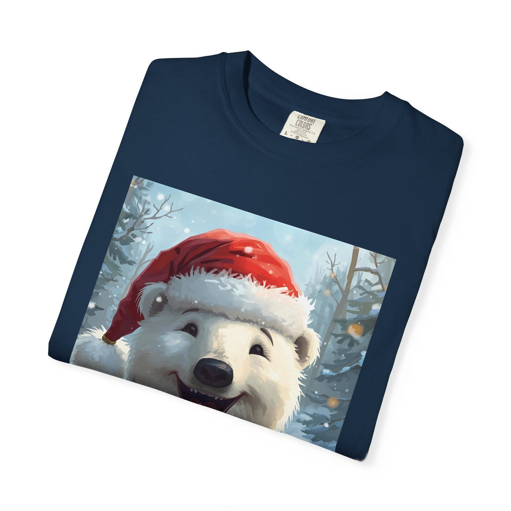 Christmas Polar Bear T-Shirt, Holiday Tee, Winter Apparel, Gift For Animal Lovers, Festive Casual Wear