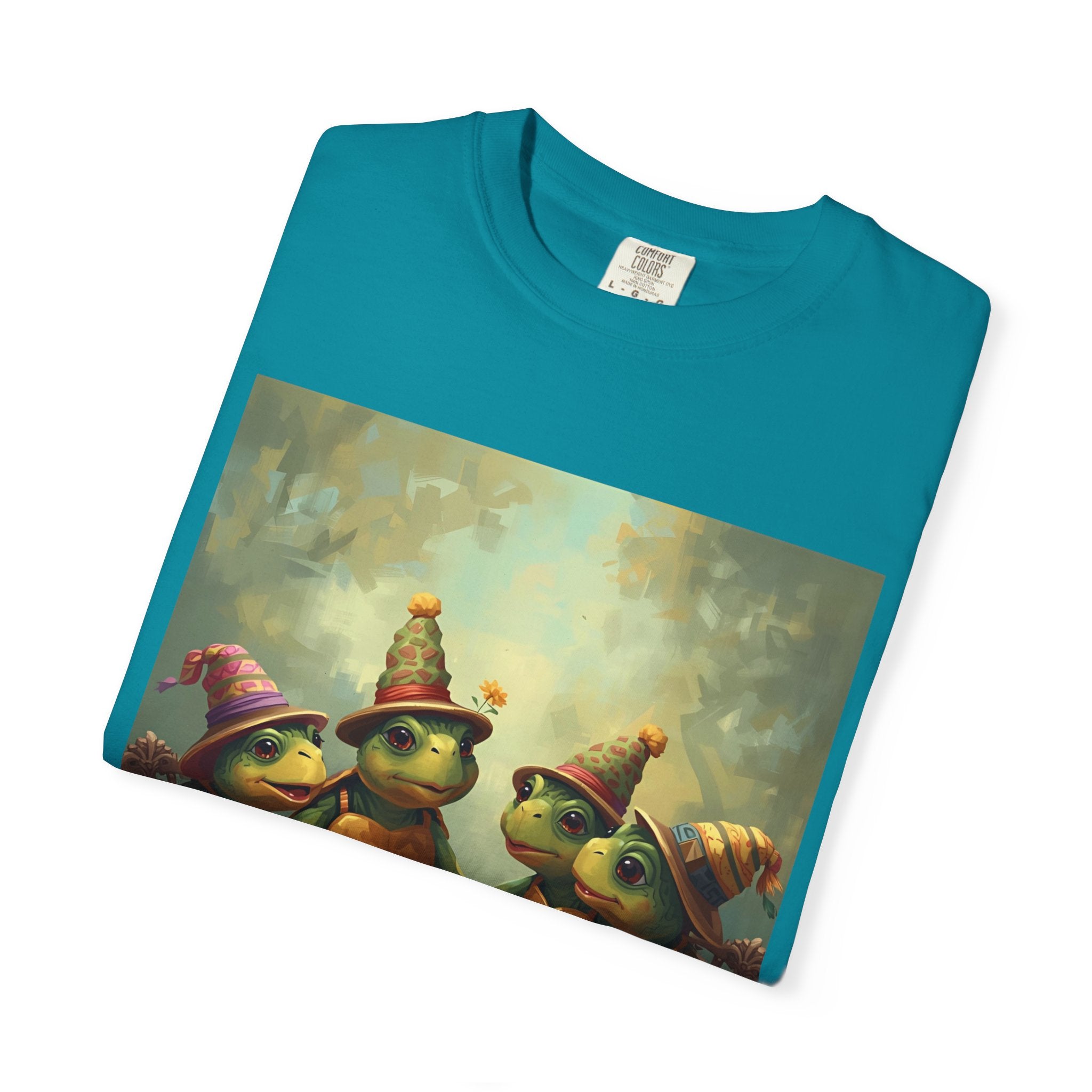 Whimsical Turtle Unisex Garment-Dyed T-shirt