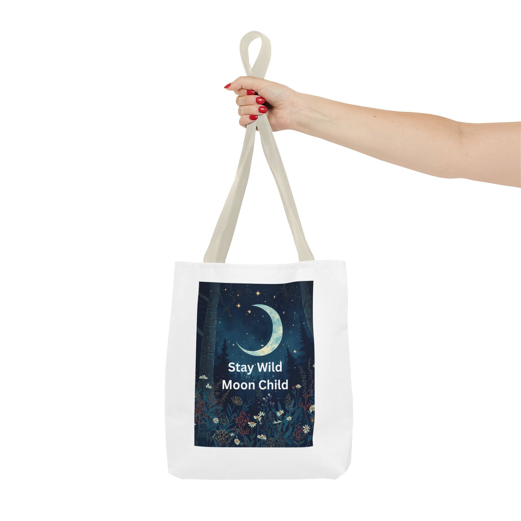 Stay Wild Moon Child Tote Bag - Stay Wild, Bohemian Bag, Eco-Friendly Tote, Astrology Gift, Festival Essential