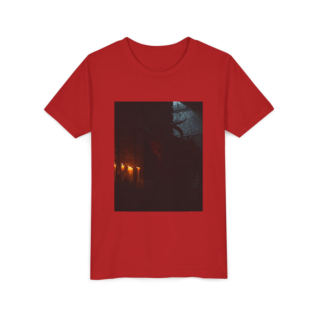 Spooky Halloween Pumpkin Shadow Youth Short Sleeve Tee