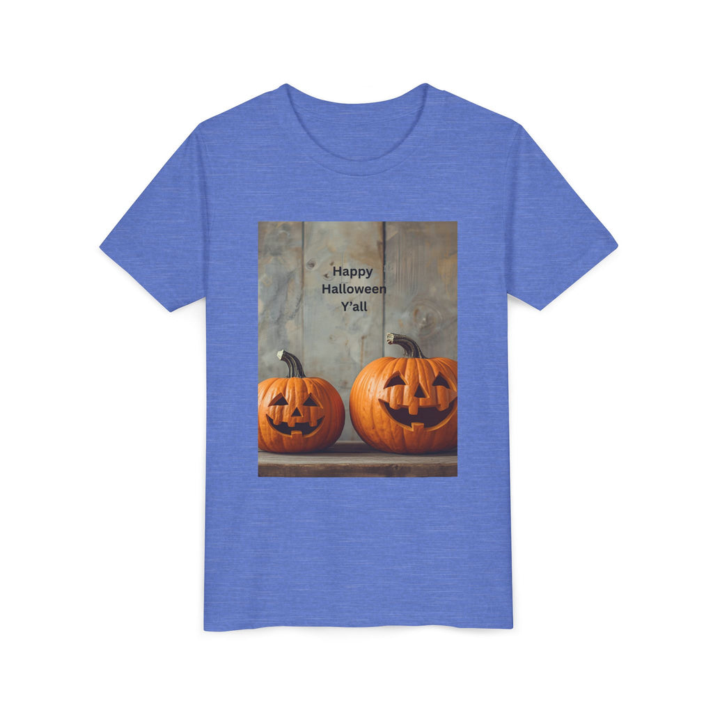 Halloween Pumpkin Youth Tee, Spooky Kids Shirt, Pumpkin Graphic Tee, Fall Celebration Gift, Trick or Treat Outfit