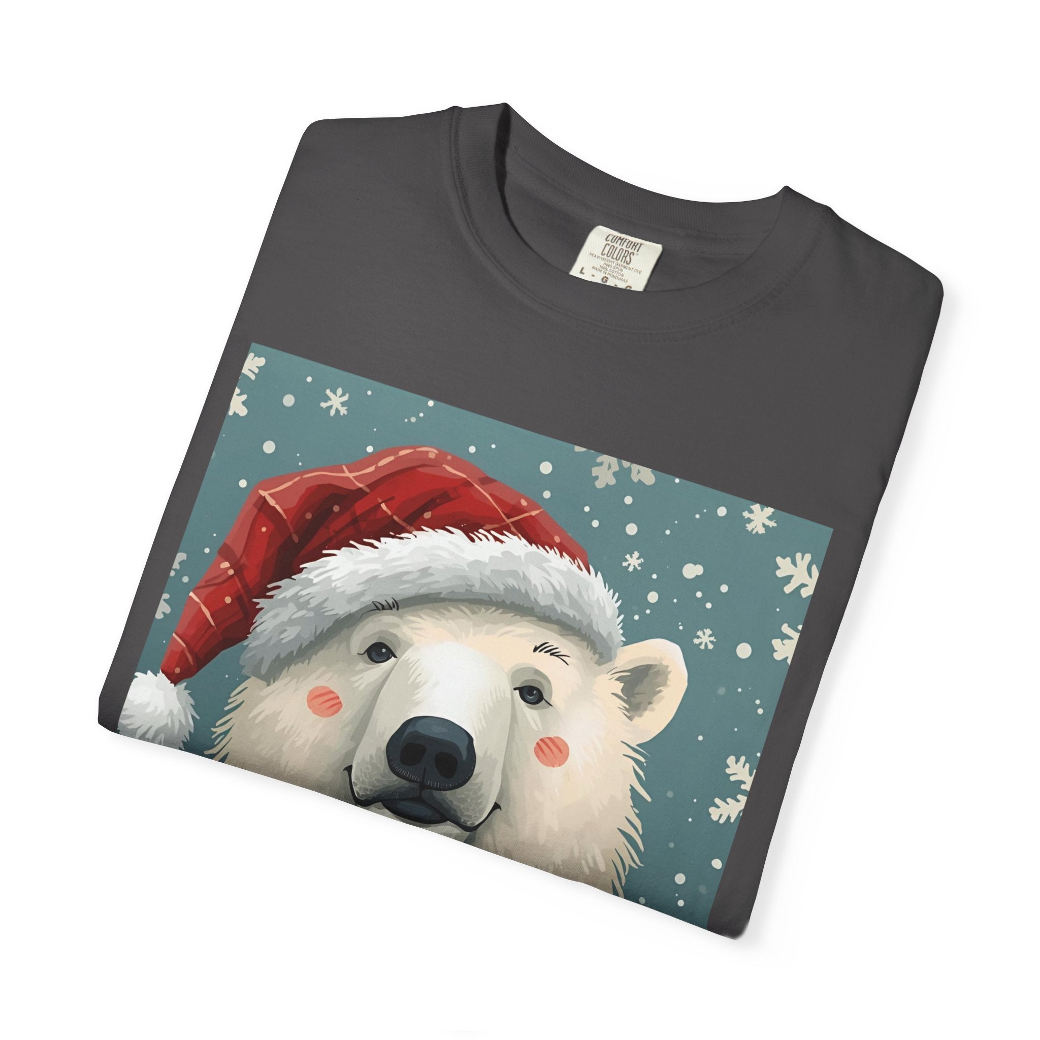Cozy Holiday Polar Bear T-Shirt, Christmas Tee, Unisex Shirt, Festive Apparel, Gift for Animal Lovers, Winter Wear
