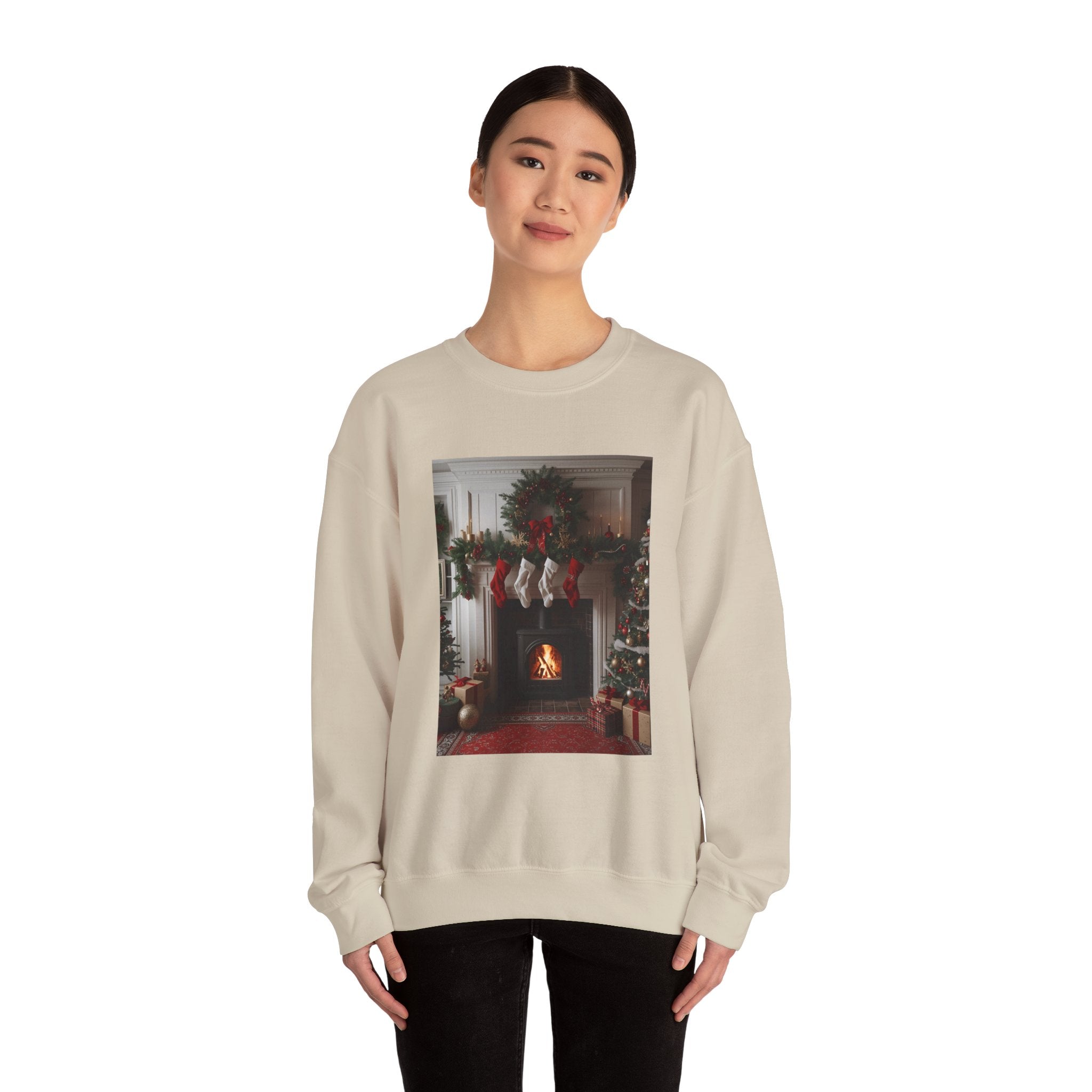 Cozy Christmas Sweatshirt, Holiday Comfort Wear, Unisex Pullover, Winter Fashion, Merry & Bright Gift, Festive Sweater