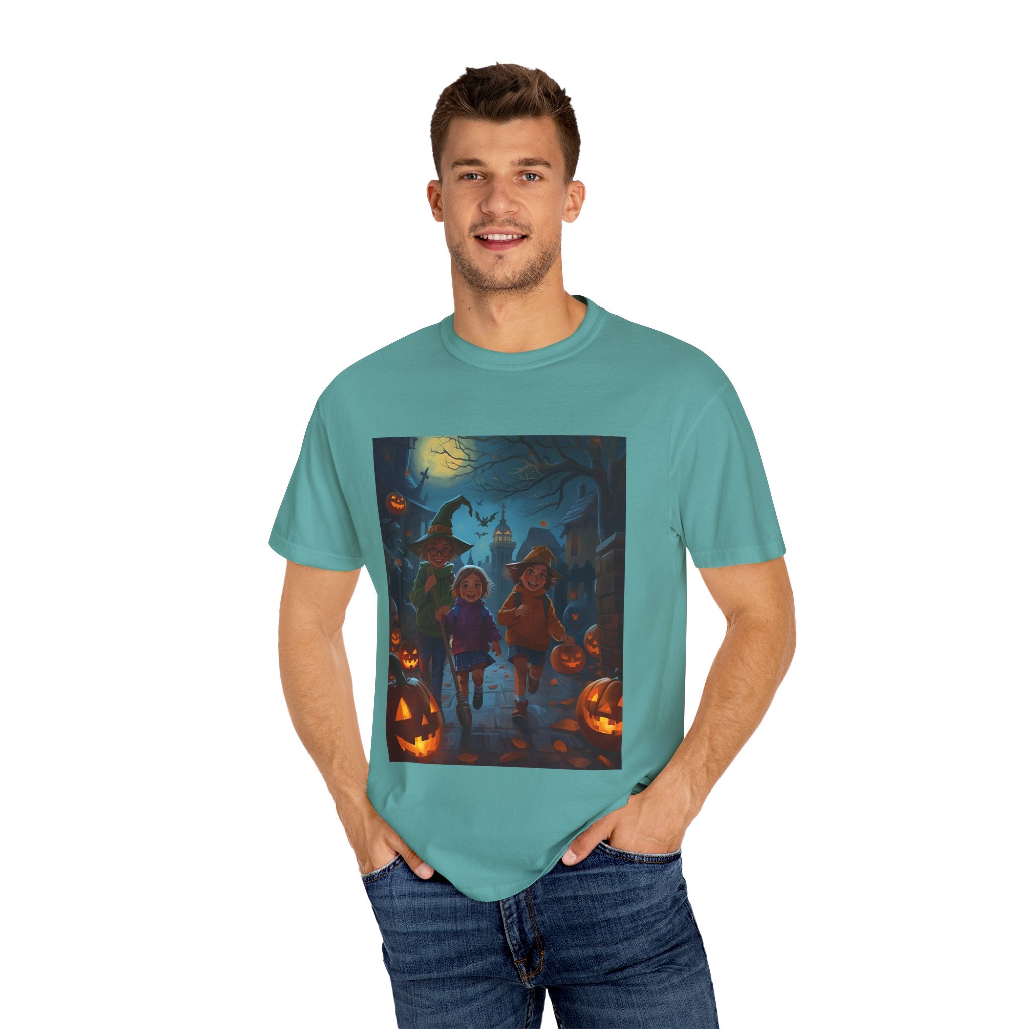 Spooky Halloween Unisex T-Shirt, Trick or Treat, Fall Festivities, Cozy Comfort, Perfect for Halloween Parties, Gift for Friends