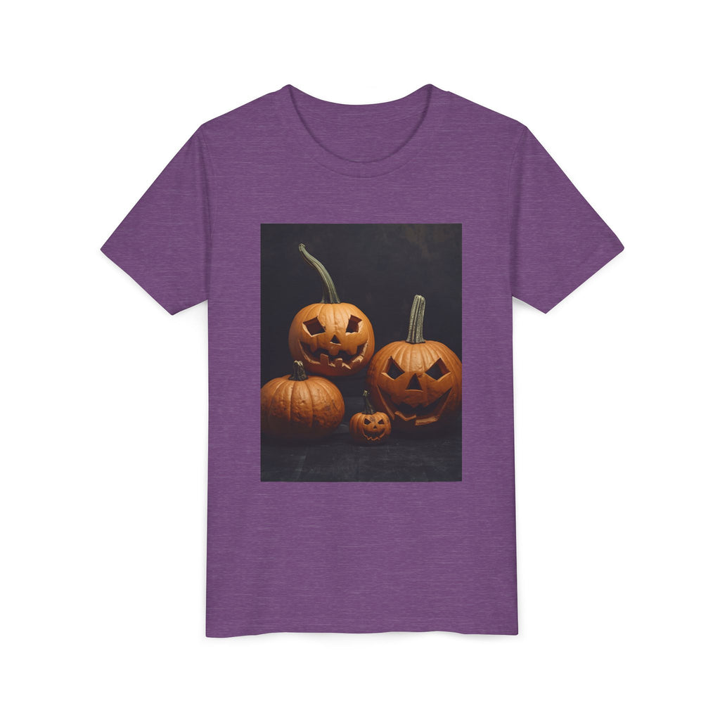 Spooky Halloween Pumpkin Youth Short Sleeve Tee