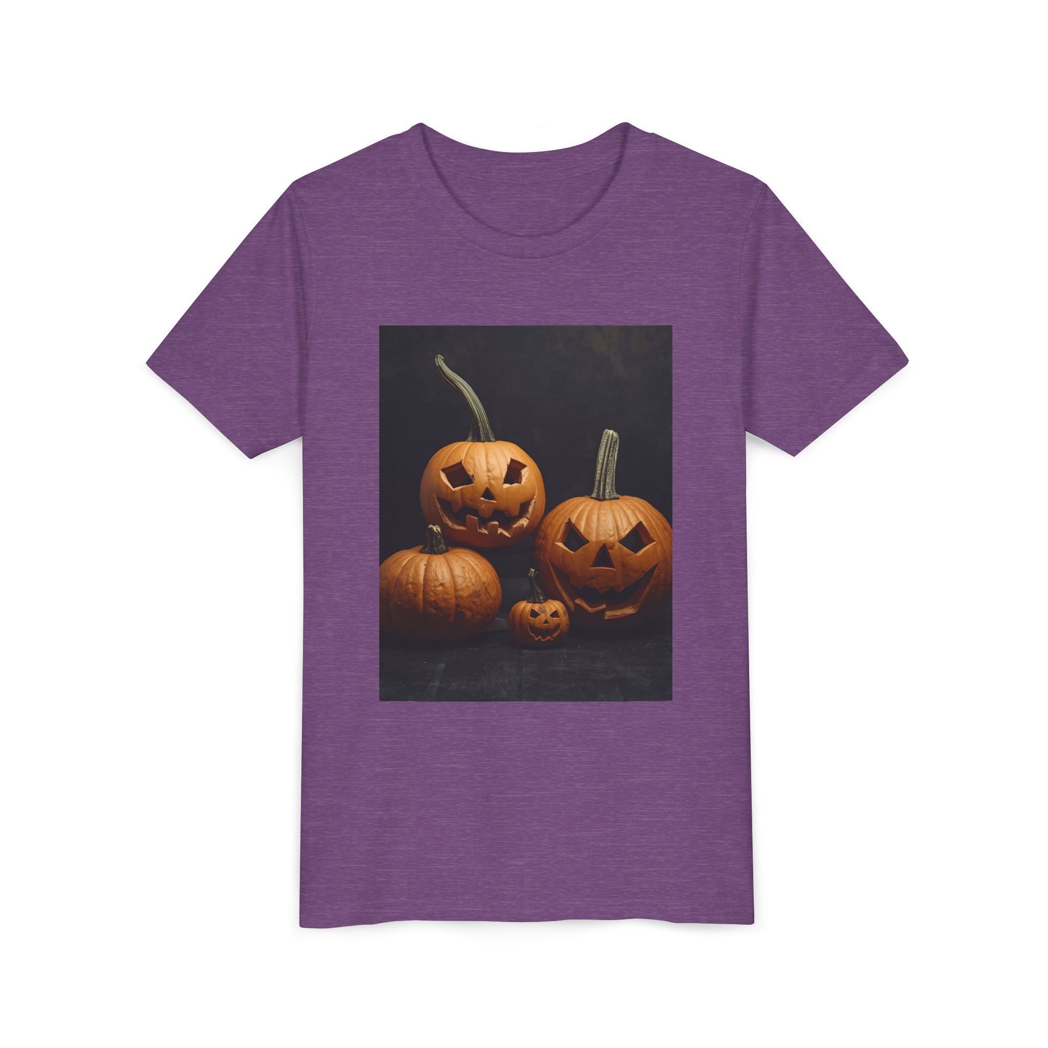 Spooky Halloween Pumpkin Youth Short Sleeve Tee