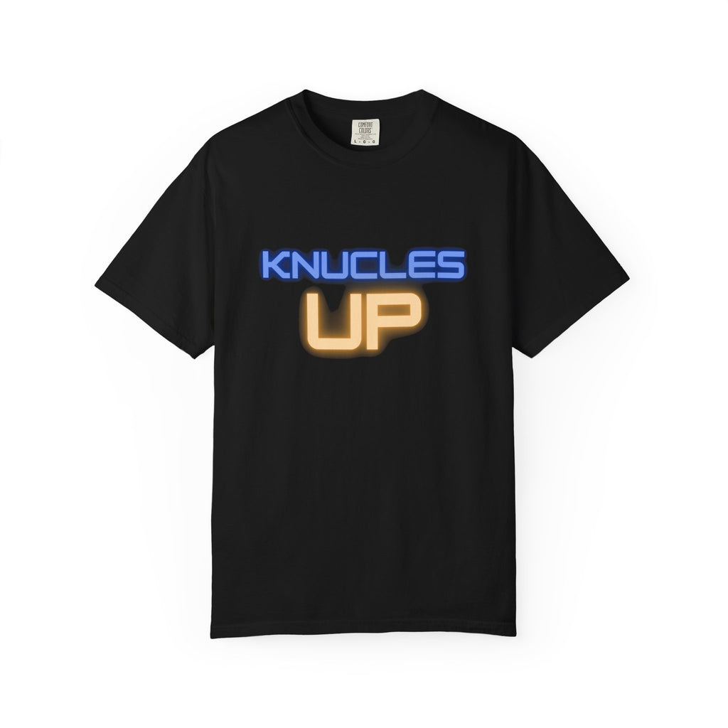 Knuckles Up Unisex Garment-Dyed T-Shirt, Casual Wear, Street Style, Graphic Tee