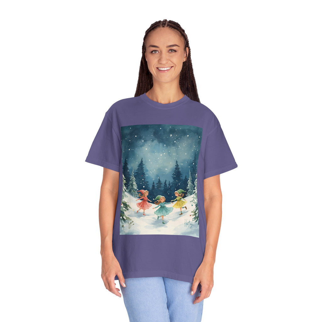 Whimsical Winter T-Shirt, Cozy Graphic Tee, Holiday Apparel, Gift for Her, Seasonal Fashion, Unisex Tee