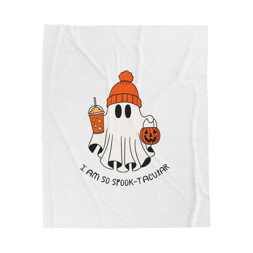 Funny Ghost Halloween Velveteen Plush Blanket