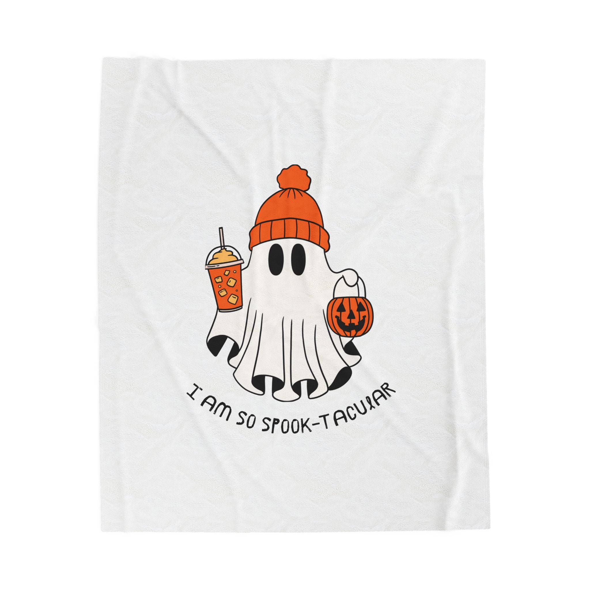 Funny Ghost Halloween Velveteen Plush Blanket