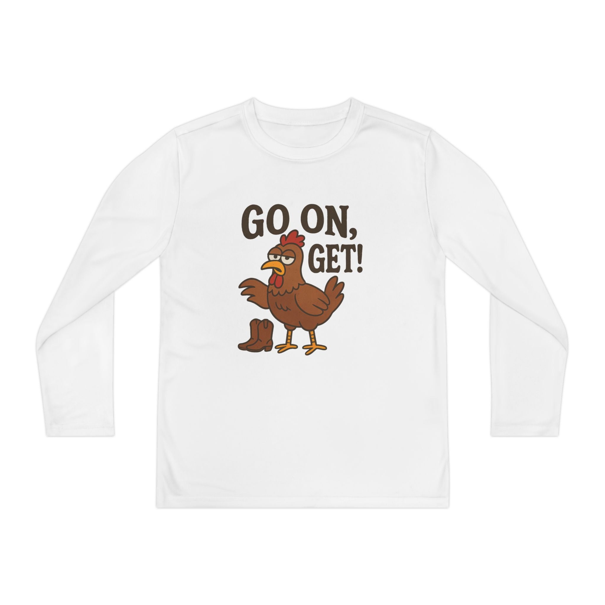 Go On Get Funny Youth Chicken Shirt