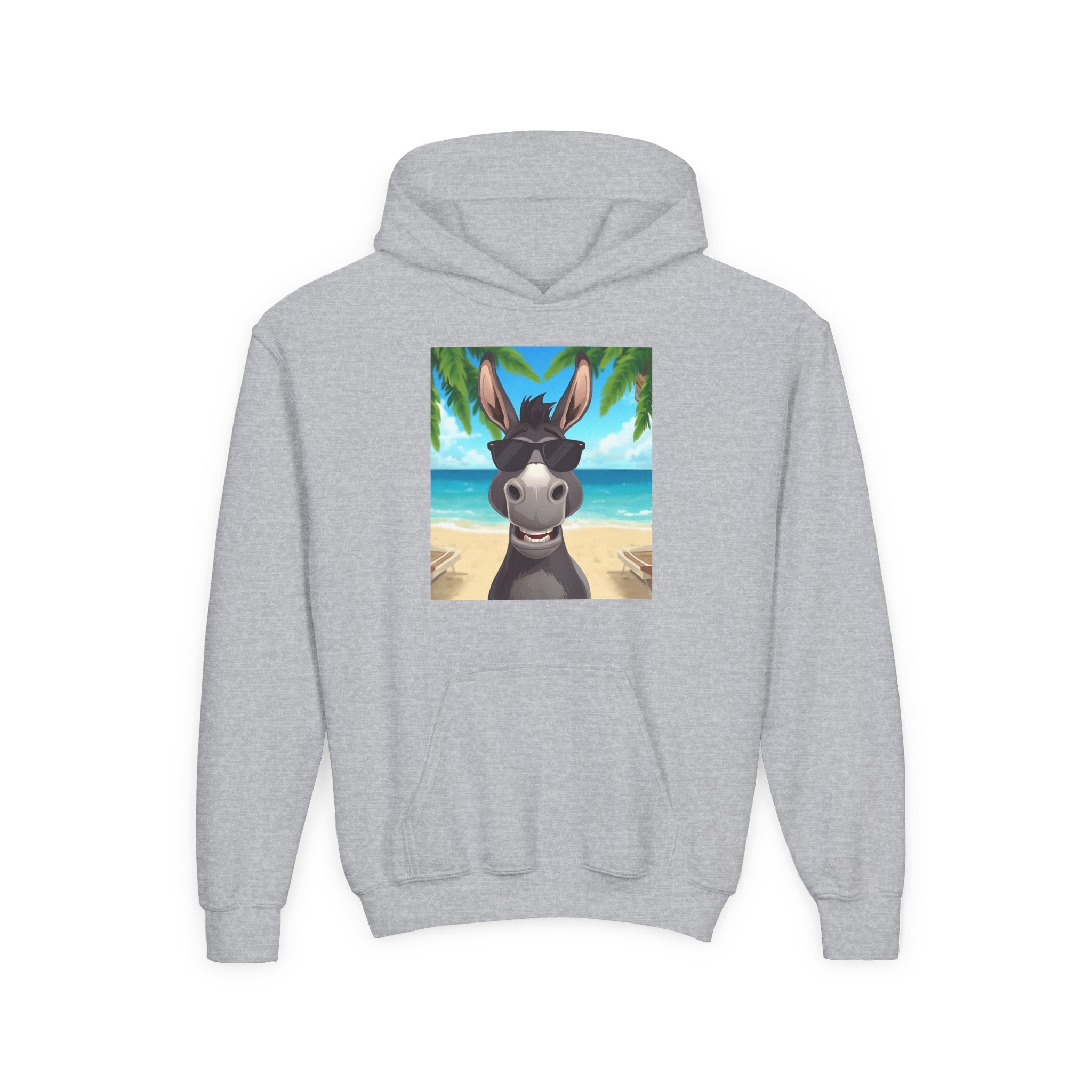Donkey Beach Vibes Youth Heavy Blend Hooded Sweatshirt