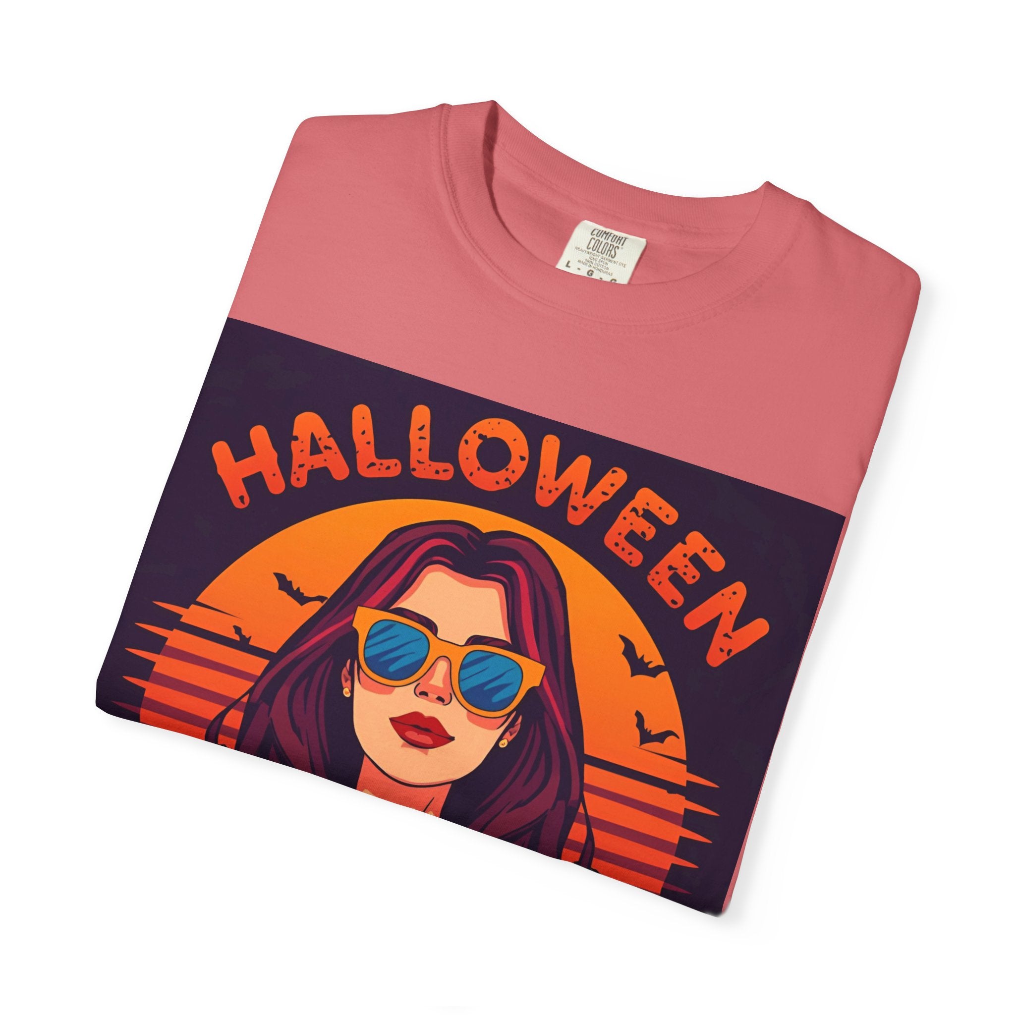 Halloween Cool Mom T-Shirt, Unisex Garment-Dyed Tee, Spooky Season Apparel, Fall Fashion, Halloween Costume Shirt