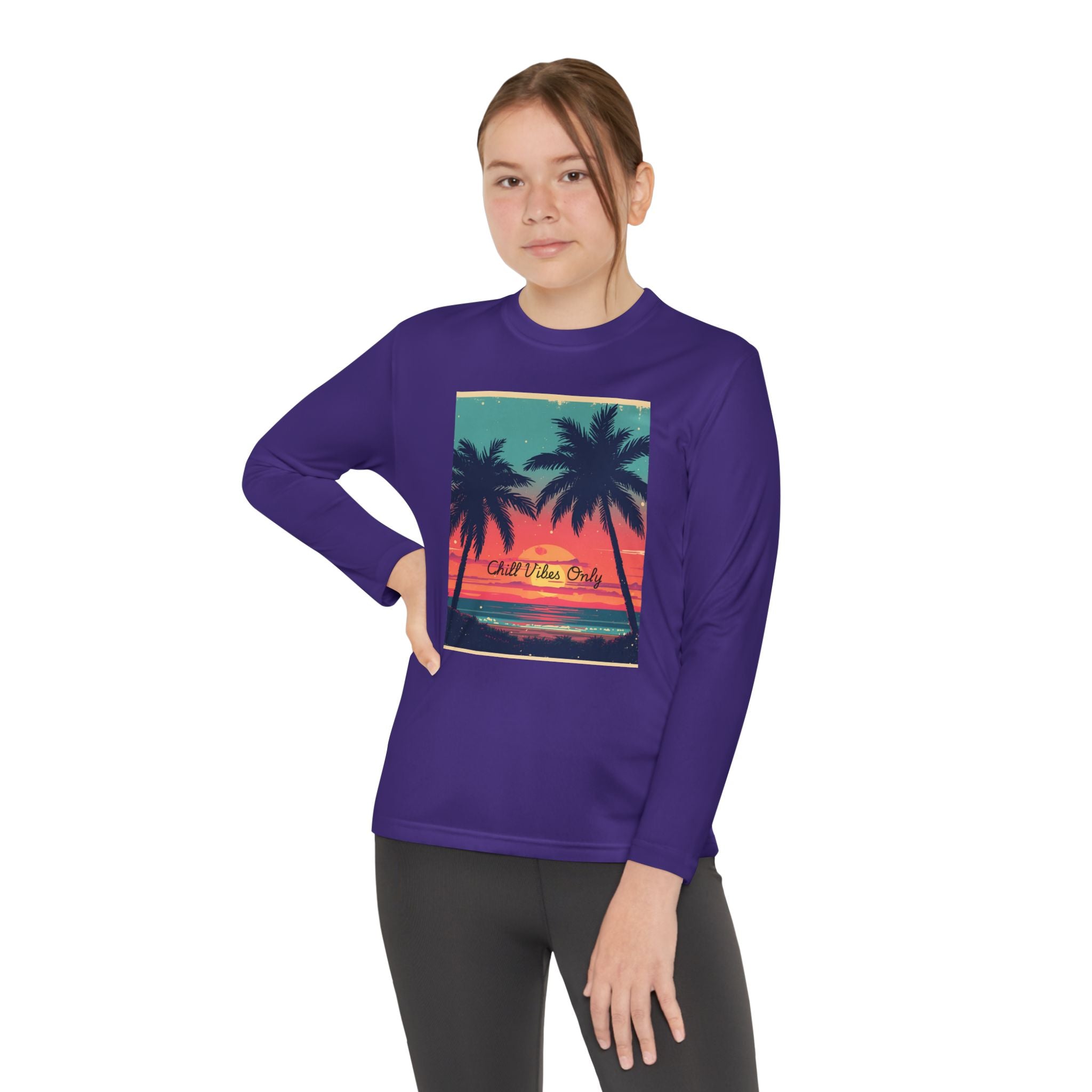 Tropical Sunset Youth Long Sleeve Competitor Tee
