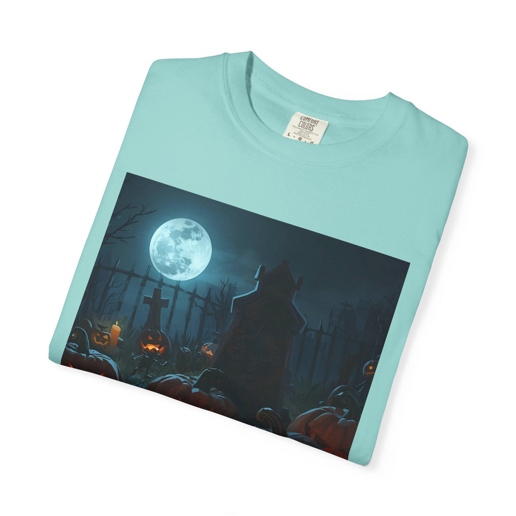 Scary Halloween Pumpkin Unisex Garment-Dyed T-shirt