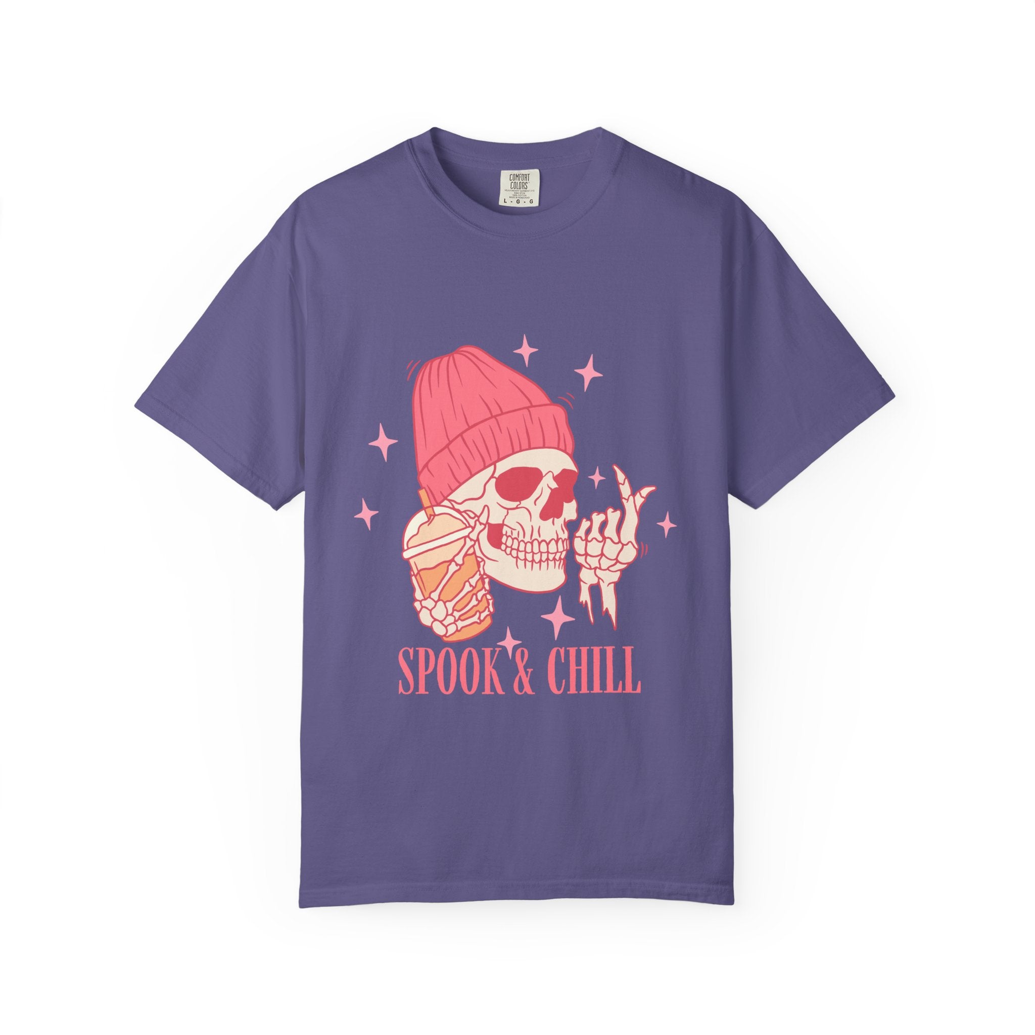Spook & Chill T-Shirt, Fun Graphic Tee for Halloween, Unisex Casual Wear, Gifts for Ghost Lovers, Trendy Fall Apparel