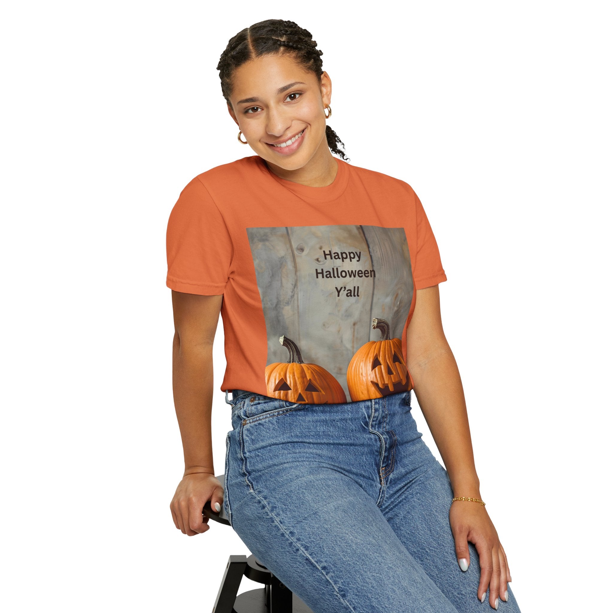 Happy Halloween Y'all T-Shirt | Cozy Fall Tee, Pumpkin Shirt, Unisex Halloween Apparel, October Gift, Casual Wear