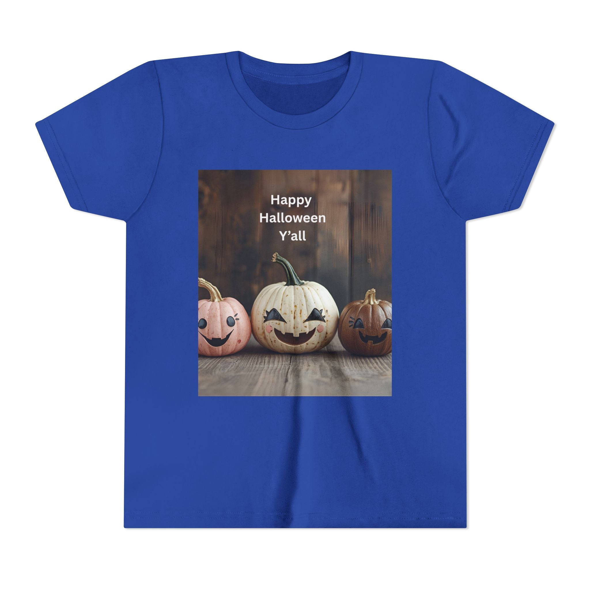 Happy Halloween Youth Tee, Kids Halloween Shirt, Pumpkin T-Shirt, Fall Festival Apparel, Trick or Treat Wear, Spooky Season Top