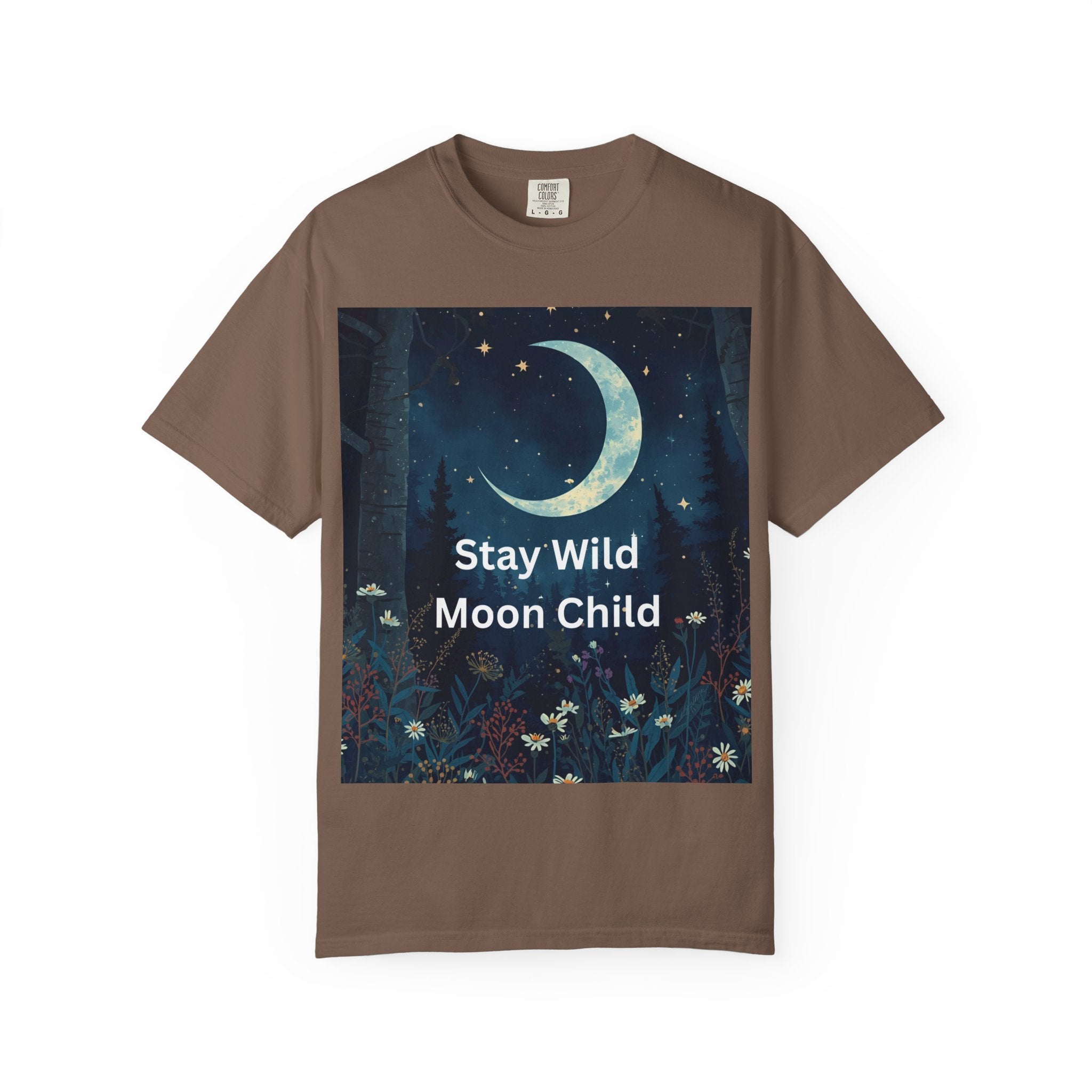 Unisex Stay Wild Moon Child T-Shirt, Stay Wild Graphic Tee, Boho Style Shirt, Gift for Nature Lovers, Vintage Vibe Apparel