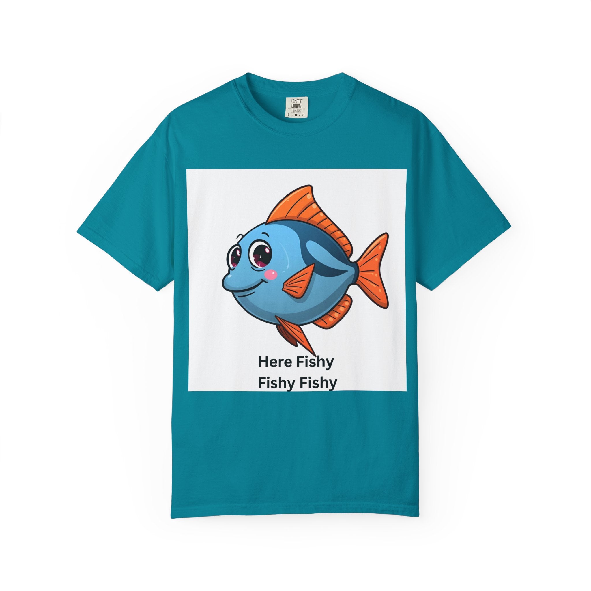 Here Fishy Fishy Fishy Unisex Garment-Dyed T-shirt