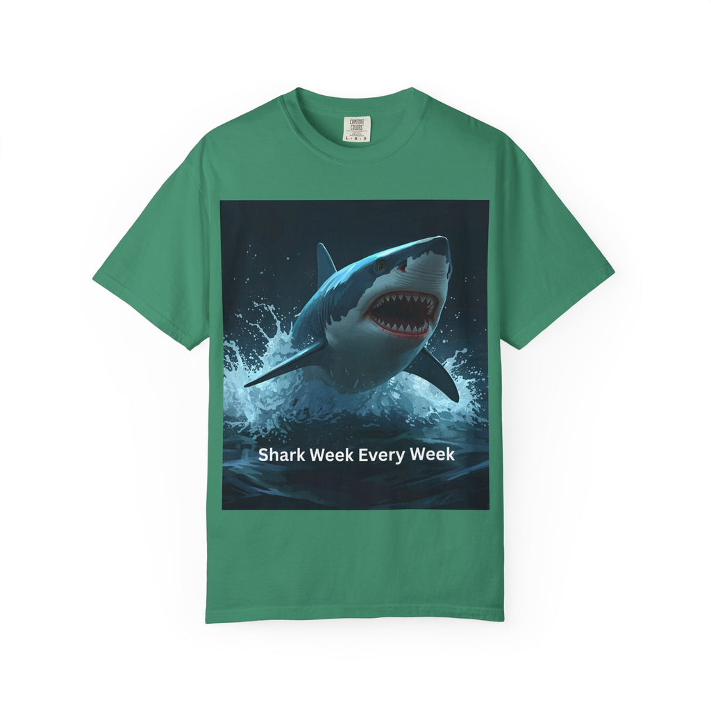 Shark Week T-Shirt, Unisex Casual Tee, Ocean Lover Gift, Summer Apparel, Marine Life Shirt, Beachwear