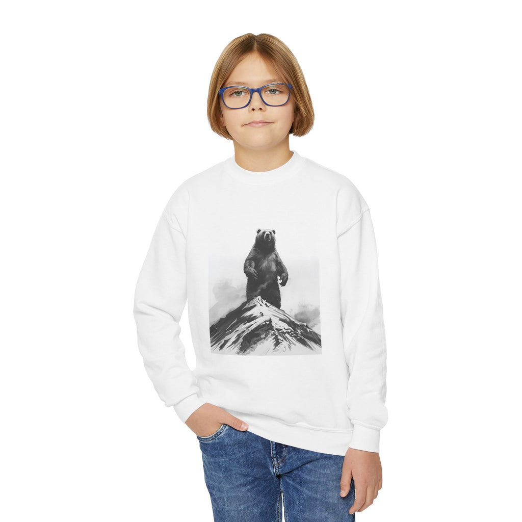 Bear Mountain Snow Youth Crewneck Sweatshirt