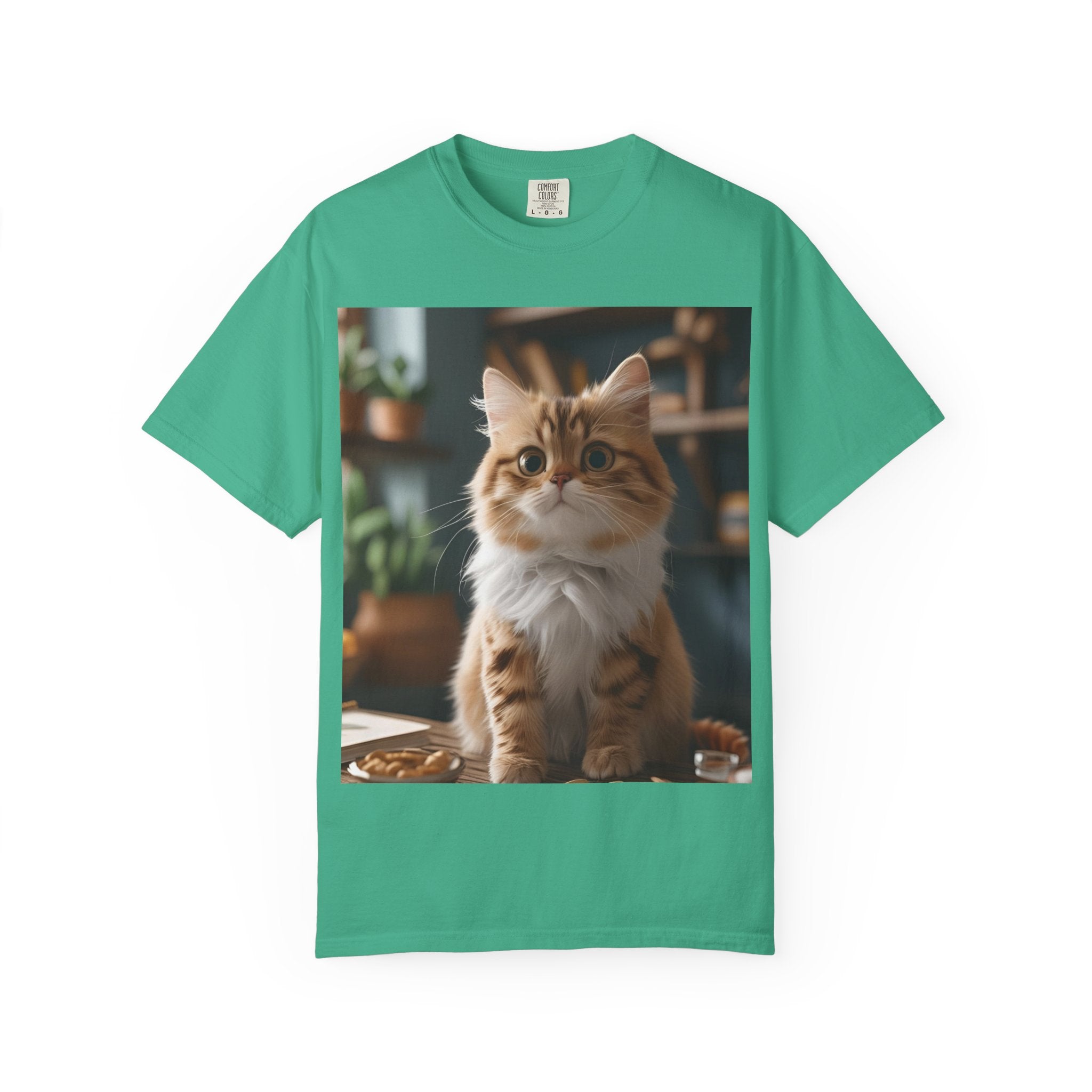 Adorable Cat Graphic T-shirt for Animal Lovers, Cute Pet Tee, Gift for Cat Owners, Casual Wear, Unisex Apparel