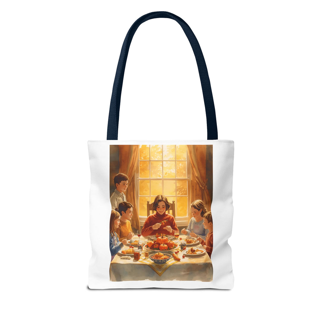 Artistic Family Dinner Tote Bag | Unique AOP Design for Gatherings, Picnics, Gifts, Home Decor, Everyday Use
