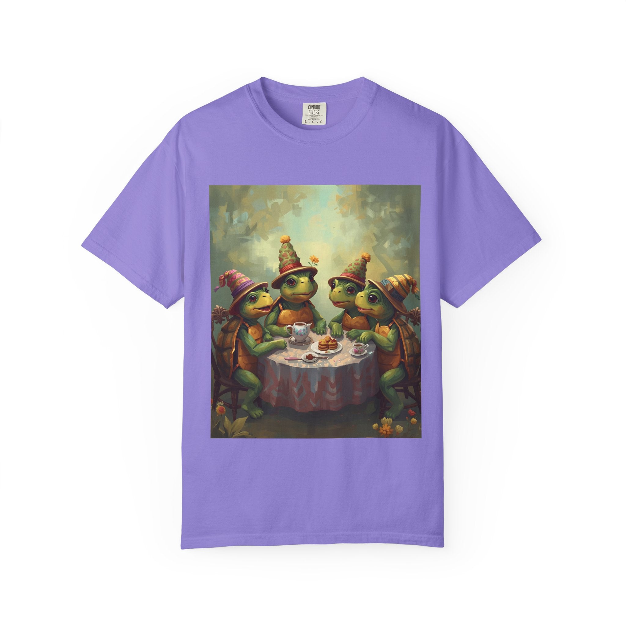 Whimsical Turtle Unisex Garment-Dyed T-shirt