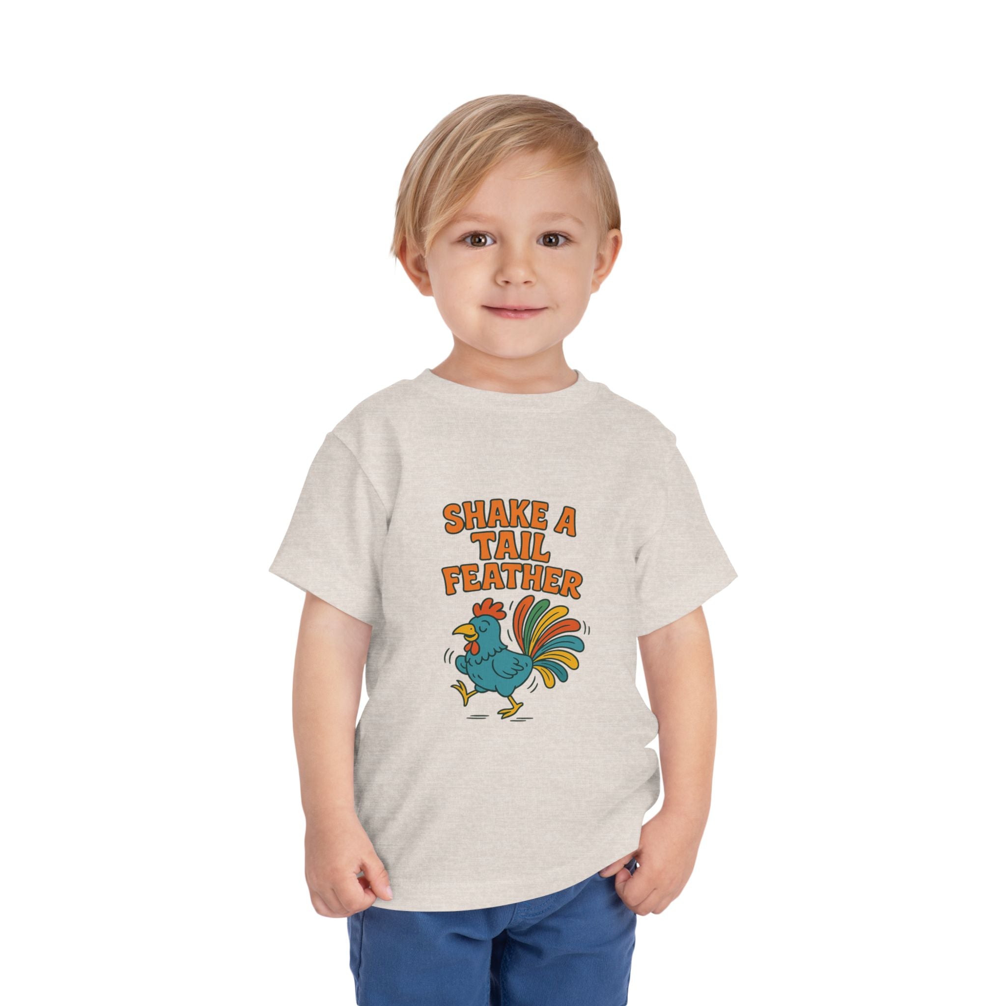 Shake A Tail Feather Funny Toddler Short Sleeve Tee