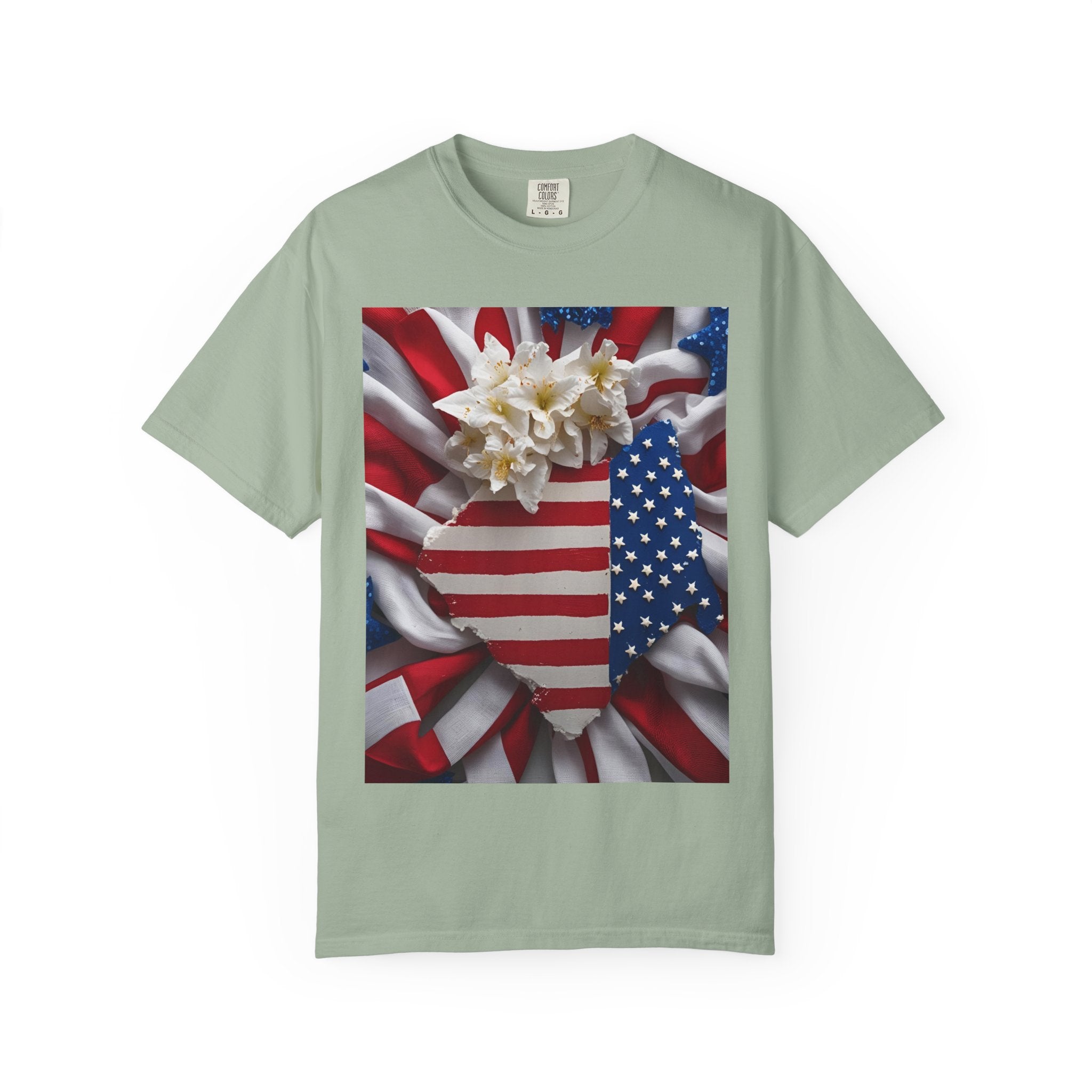 Patriotic Heart T-shirt for Festive Celebrations, 4th of July Apparel, Unisex Graphic Tee, American Pride Shirt, Independence Day Gift