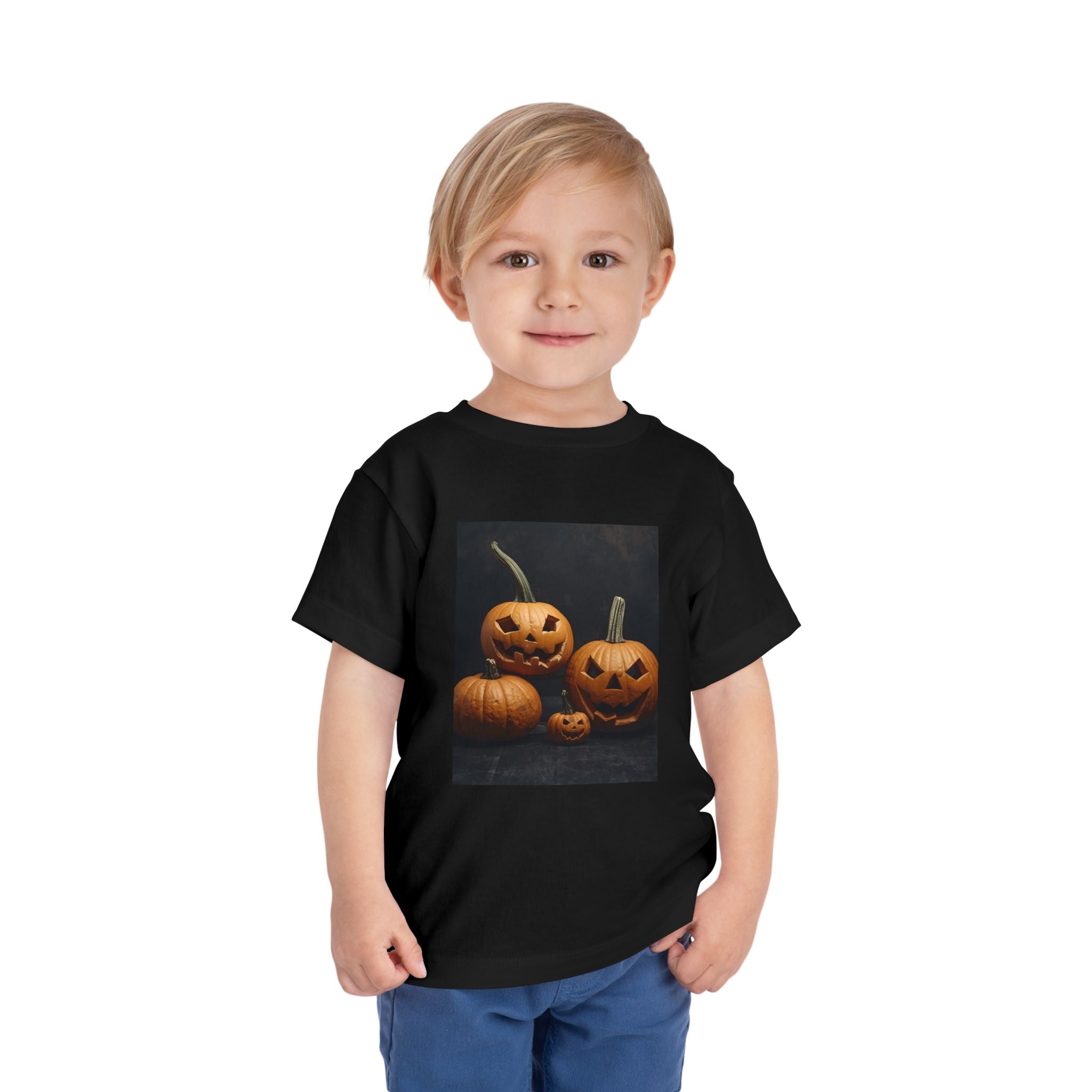 Spooky Halloween Pumpkin Toddler Short Sleeve Tee