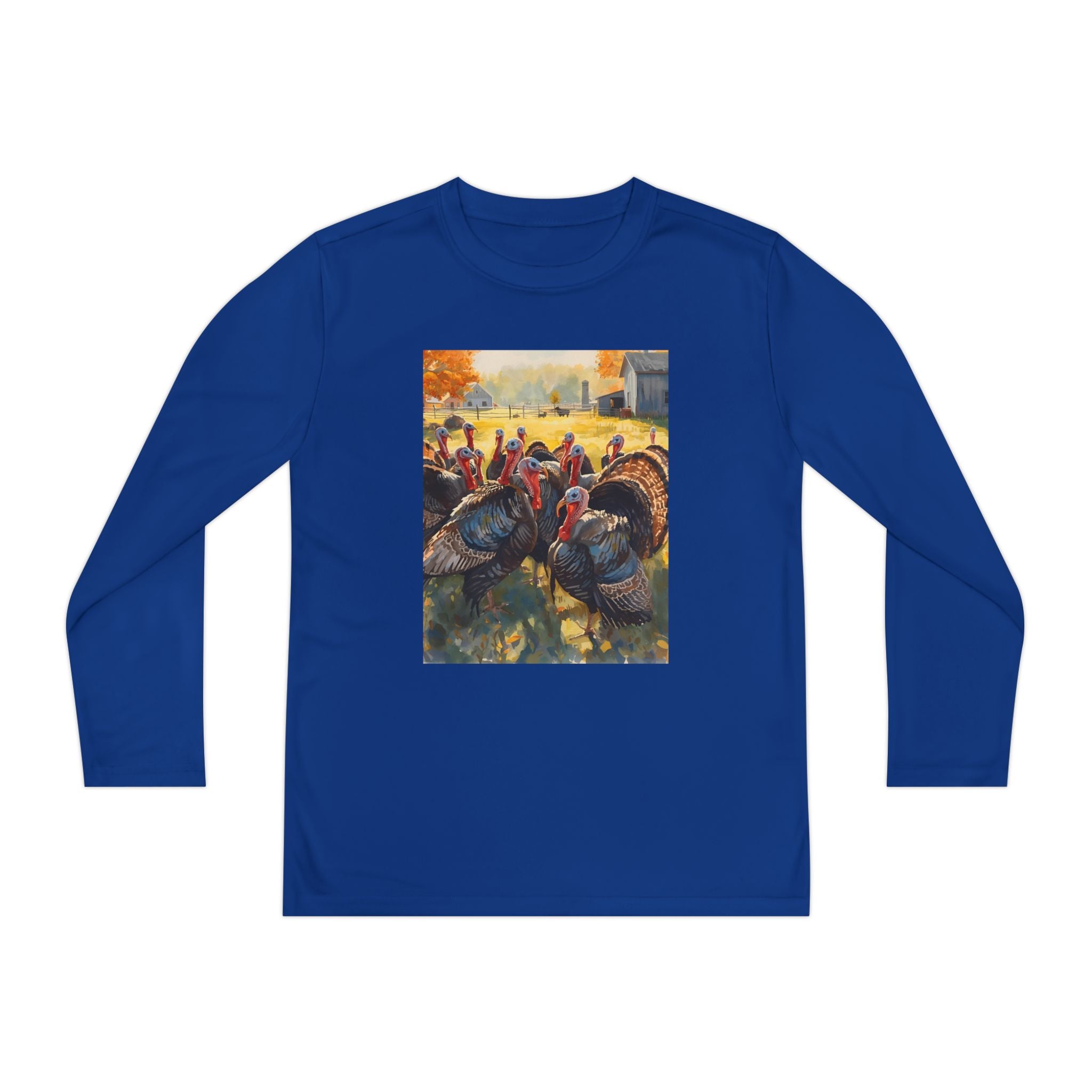 Thanksgiving Turkey Youth Long Sleeve Turkey Tee, Thanksgiving Shirt, Fall Outfit, Holiday Apparel, Kids Long Sleeve Top, Autumn Clothing