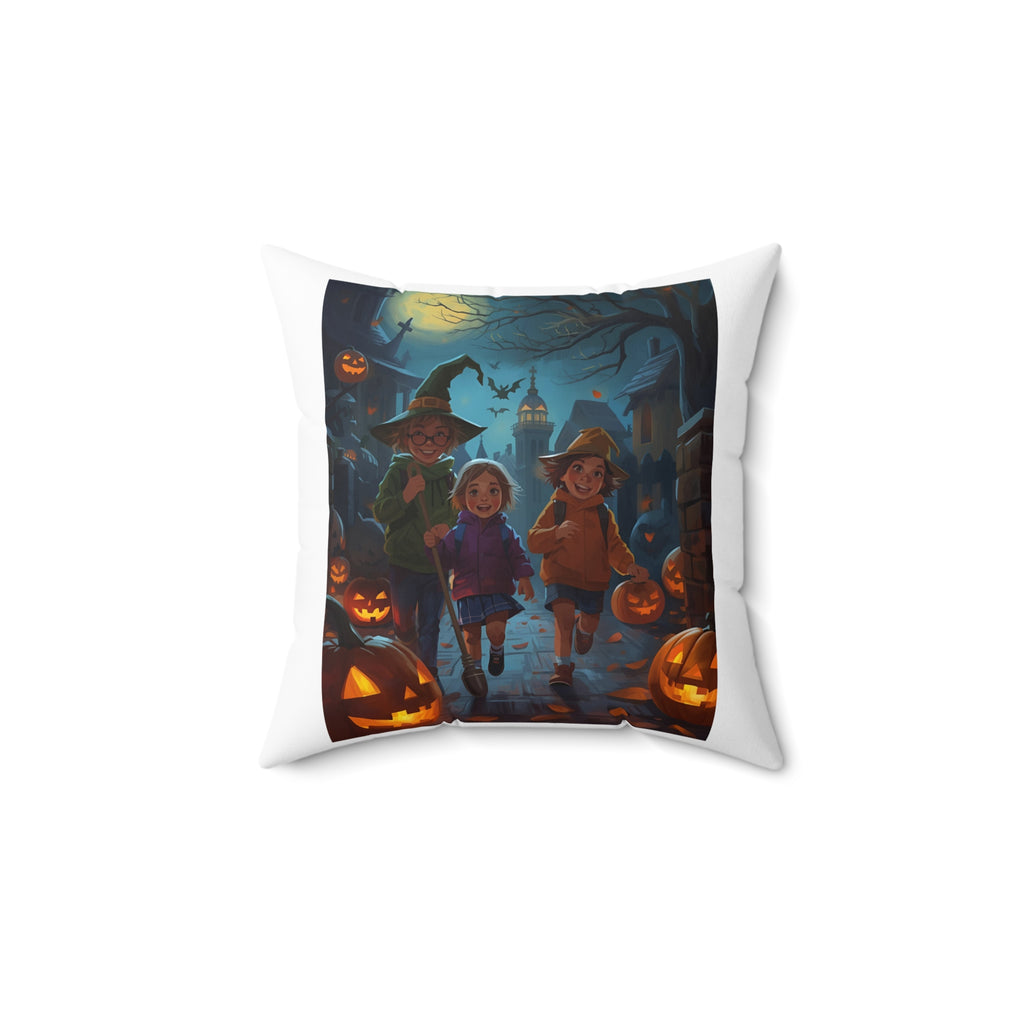 Spooky Halloween Themed Throw Pillow, Spooky Home Decor, Kids Room Pillow, Autumn Decorative Cushion, Cozy Seasonal Accent