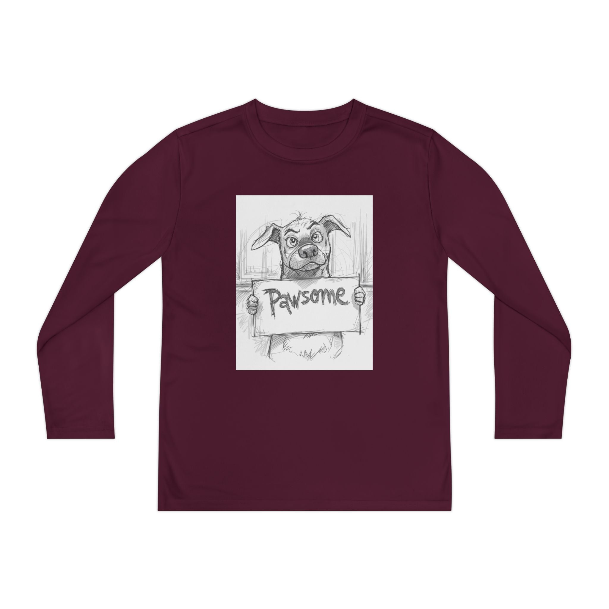 Pawsome Dog Youth Long Sleeve Competitor Tee