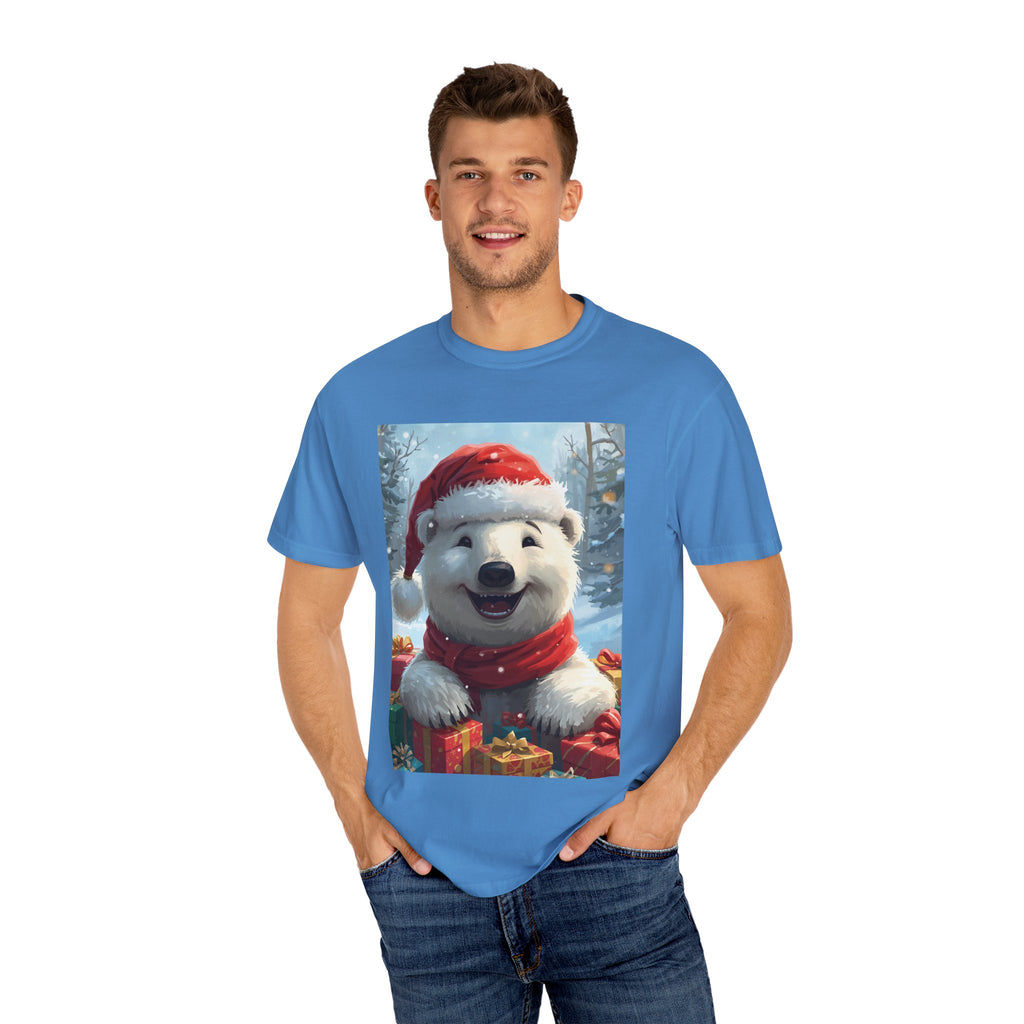 Christmas Polar Bear T-Shirt, Holiday Tee, Winter Apparel, Gift For Animal Lovers, Festive Casual Wear