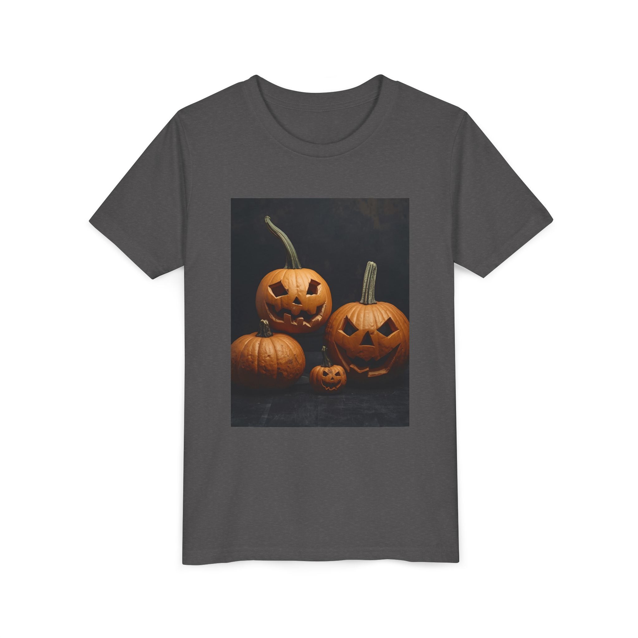 Spooky Halloween Pumpkin Youth Short Sleeve Tee