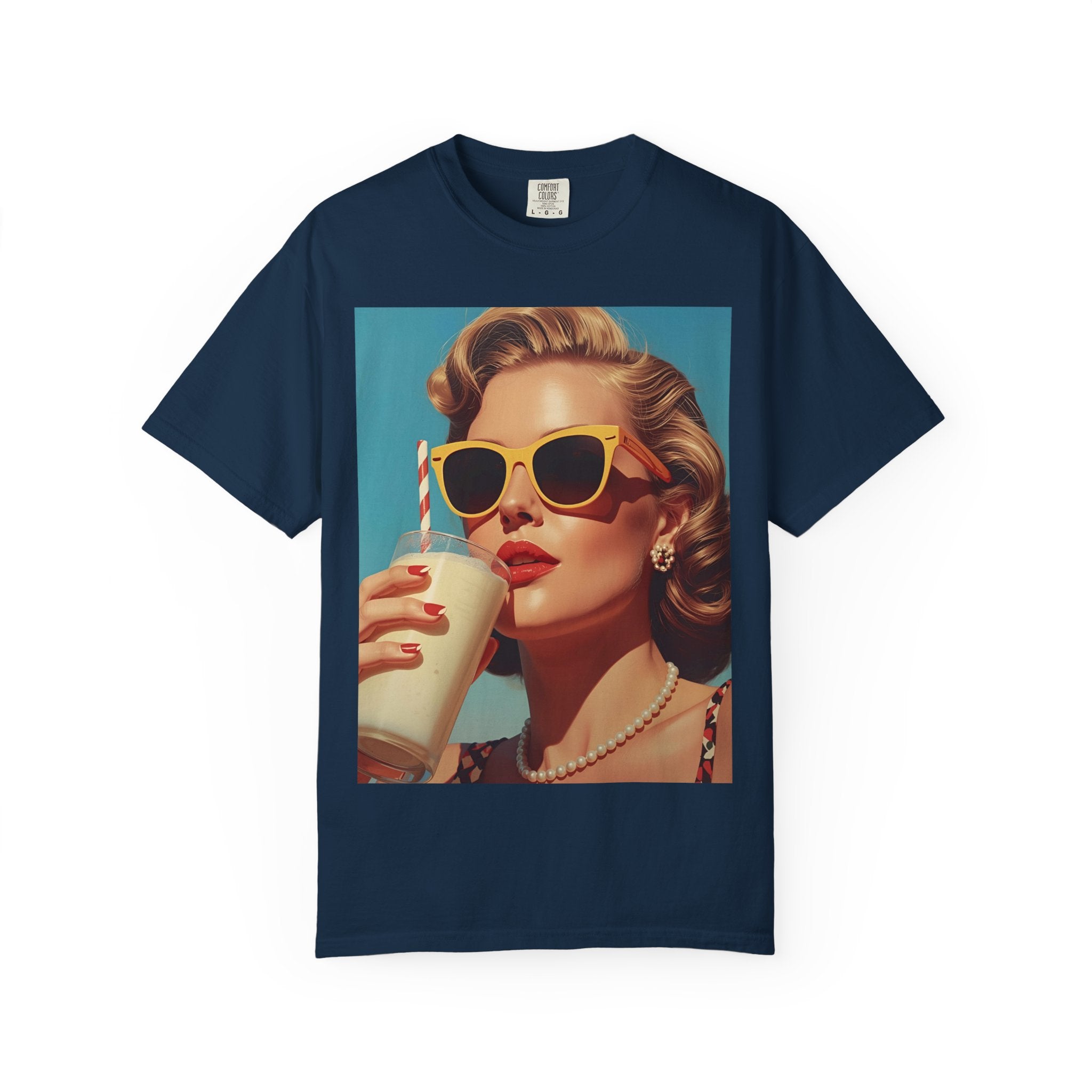 Retro Pop Art Summer Vibe T-shirt | Unisex Garment-Dyed Tee, Vintage Style Shirt, Trendy Summer Wear, Perfect Gift for Her, Casual Everyday Top