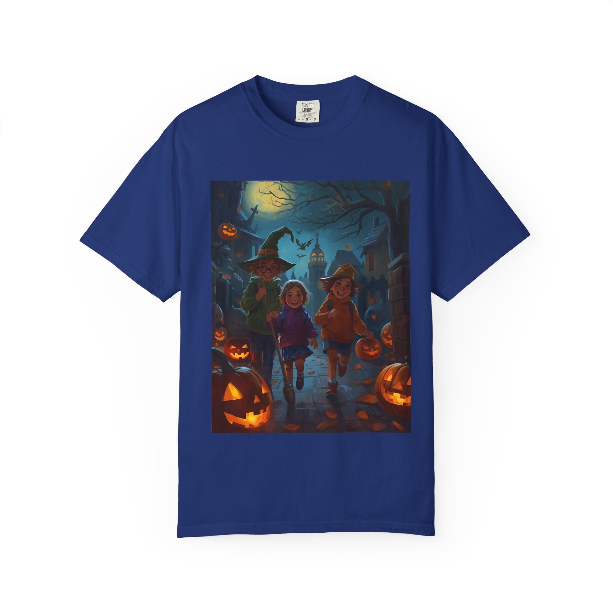 Halloween Kids T-Shirt, Spooky Season Shirt, Unisex Garment-Dyed Tee, Witch Costume Top, October Fest Apparel, Trick or Treat Shirt