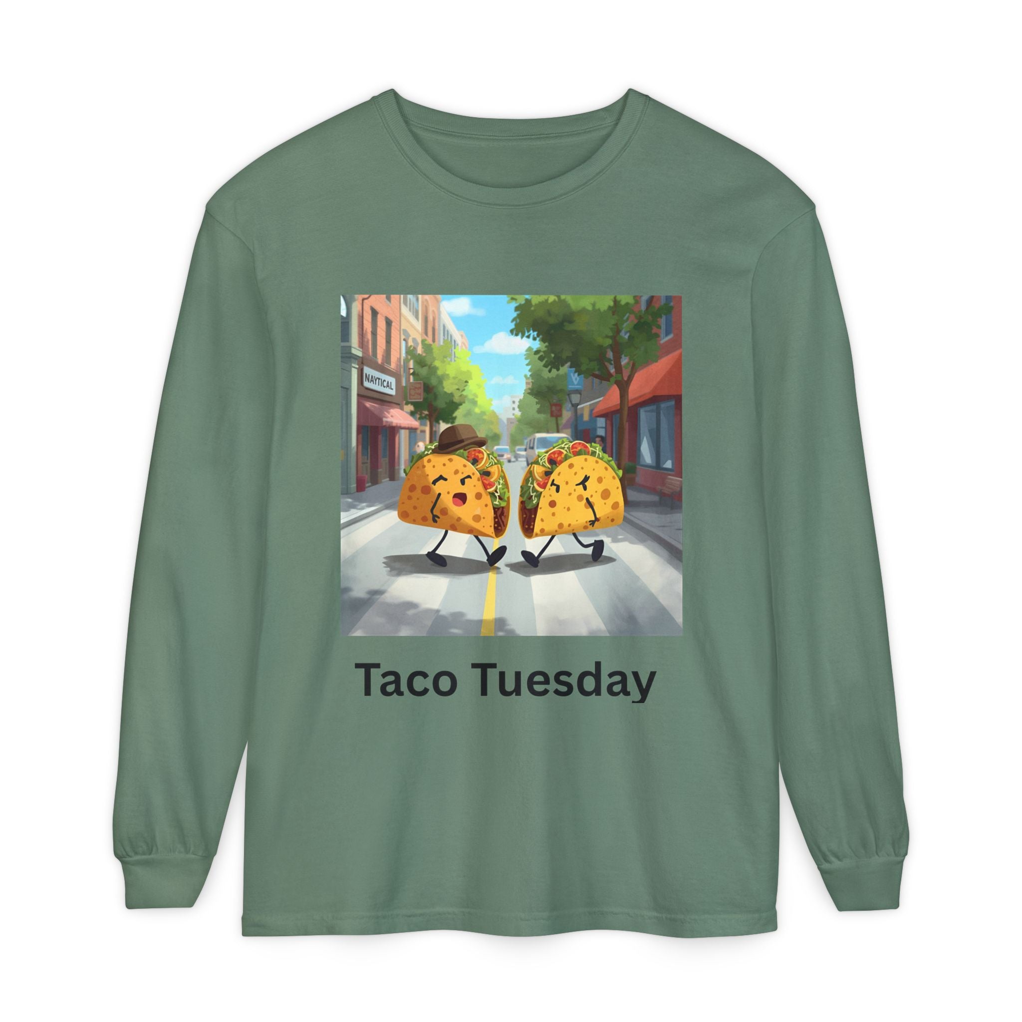 Taco Tuesday Unisex Garment-dyed Long Sleeve T-Shirt
