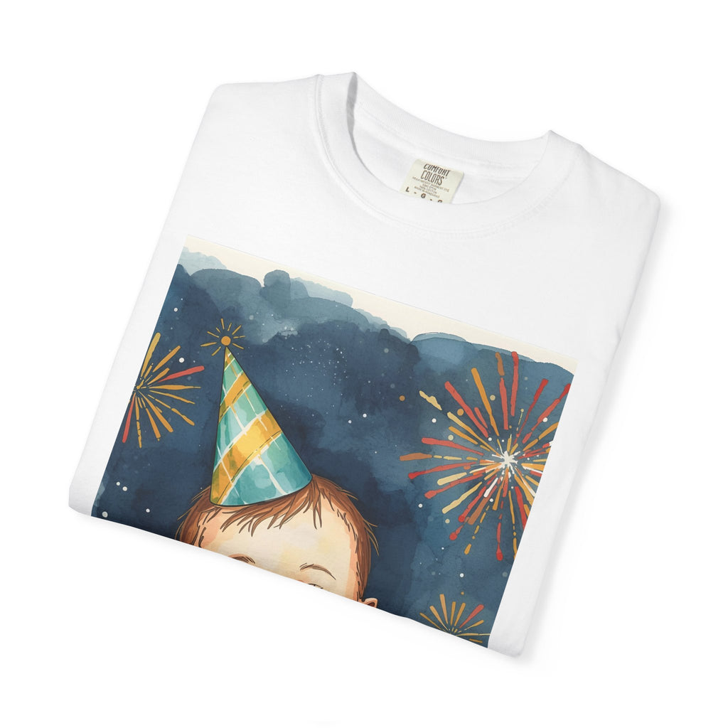 New Year's Baby T-Shirt, Unisex Garment-Dyed Tee, Cute Holiday Shirt, Baby Celebration Apparel, Party Outfit, New Year Gift