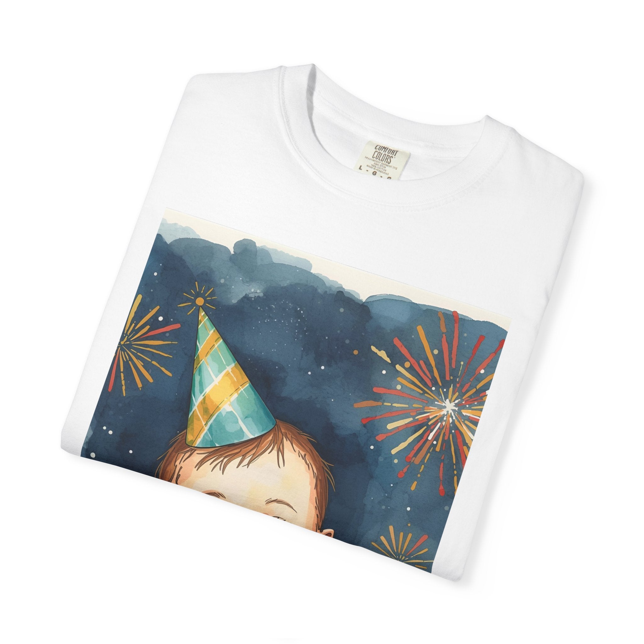 New Year's Baby T-Shirt, Unisex Garment-Dyed Tee, Cute Holiday Shirt, Baby Celebration Apparel, Party Outfit, New Year Gift