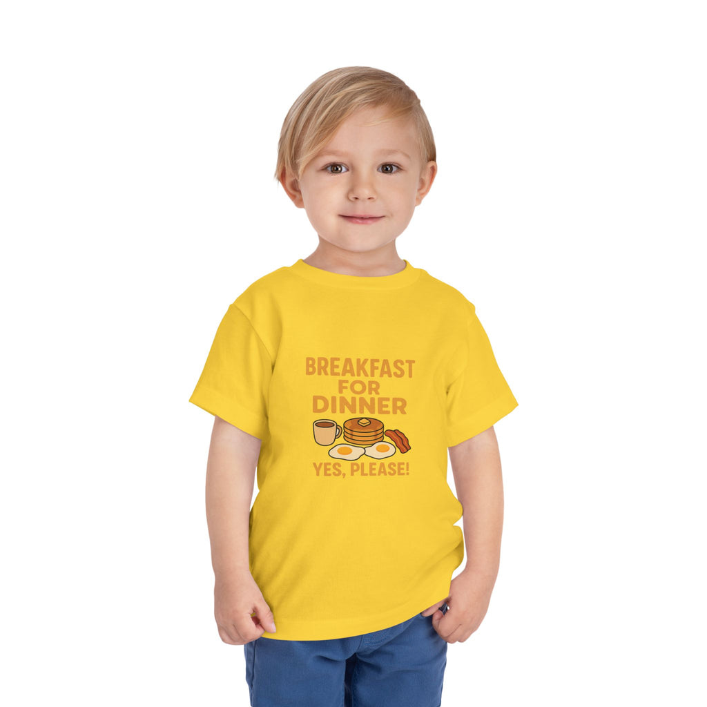 Breakfast For Dinner Toddler Short Sleeve Tee