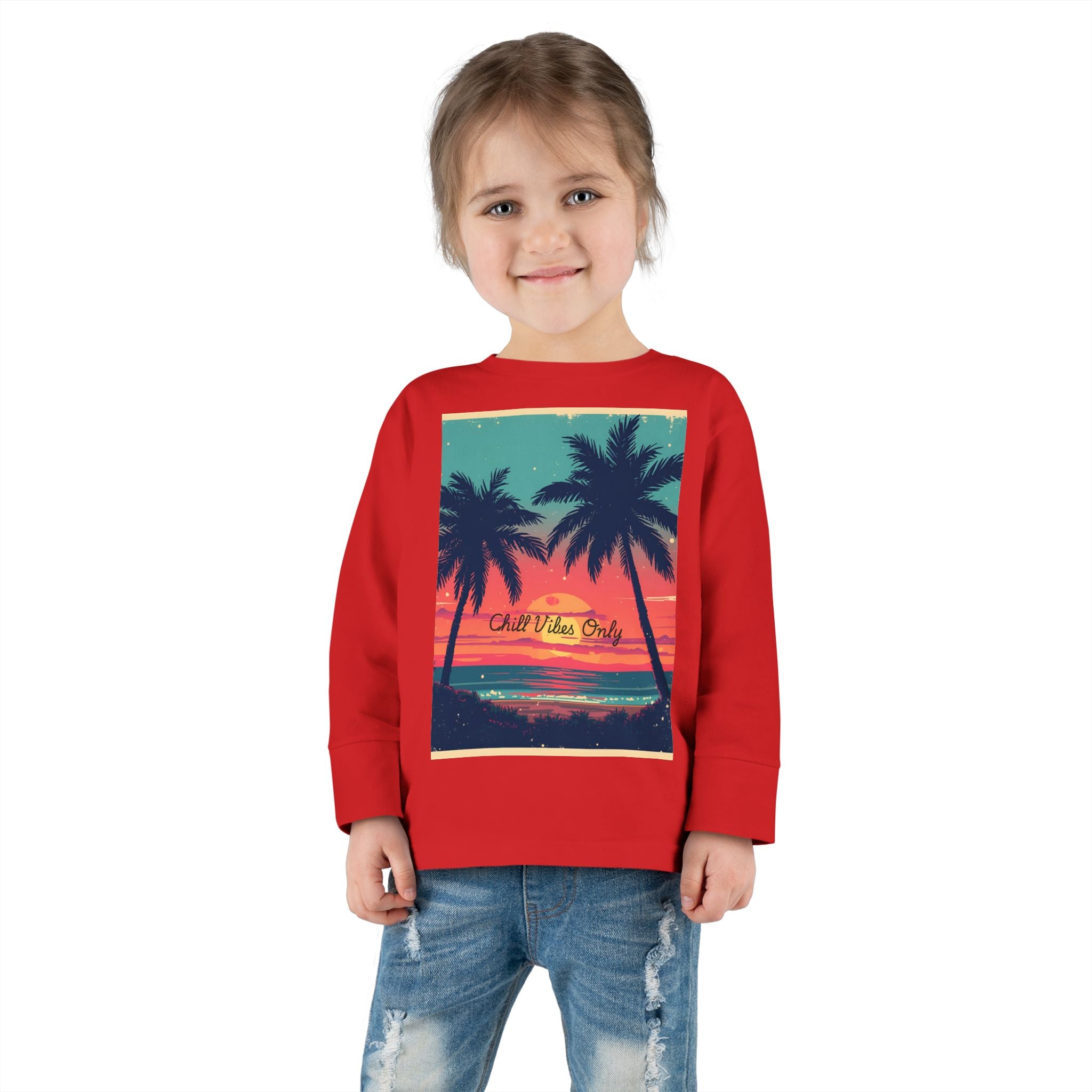 Tropical Sunset Toddler Long Sleeve Tee