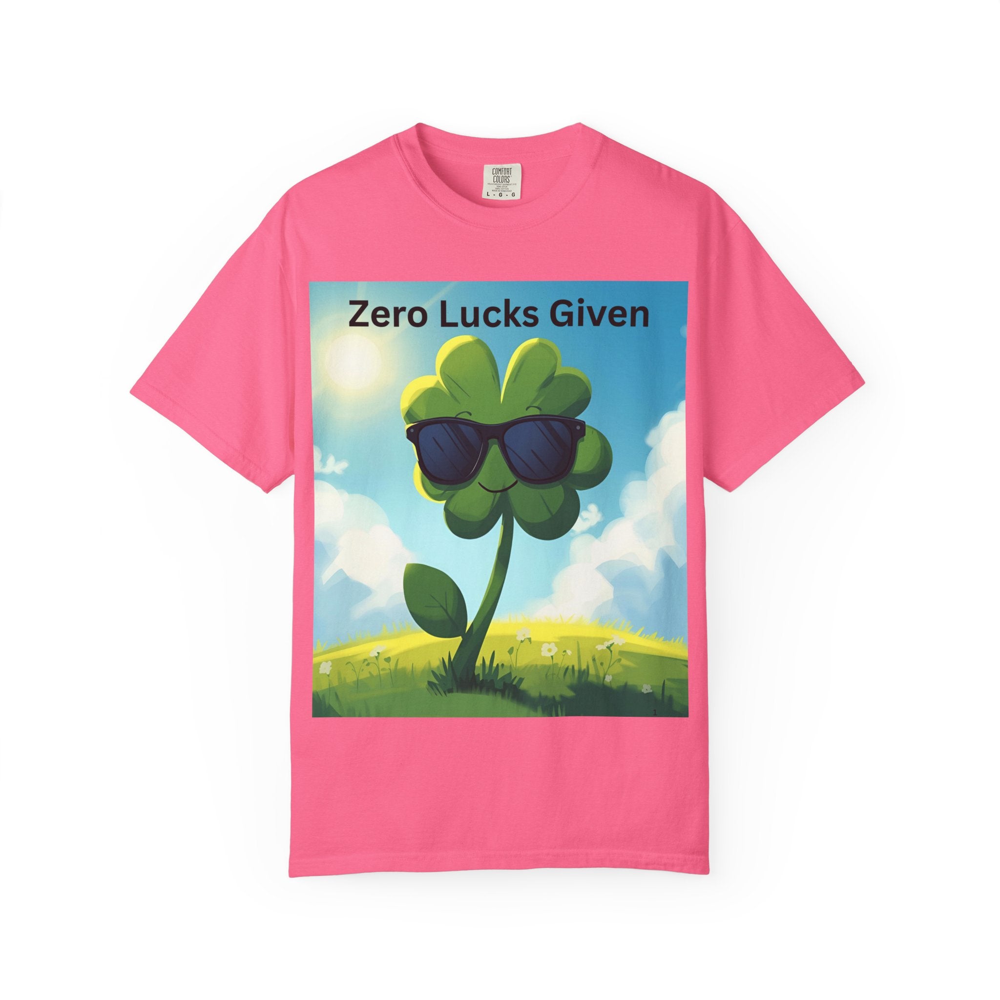Zero Lucks Given T-Shirt, Fun Graphic Tee, Unisex Casual Shirt, St. Patrick's Day Gift, Lucky Charm Apparel, Summer Outfit