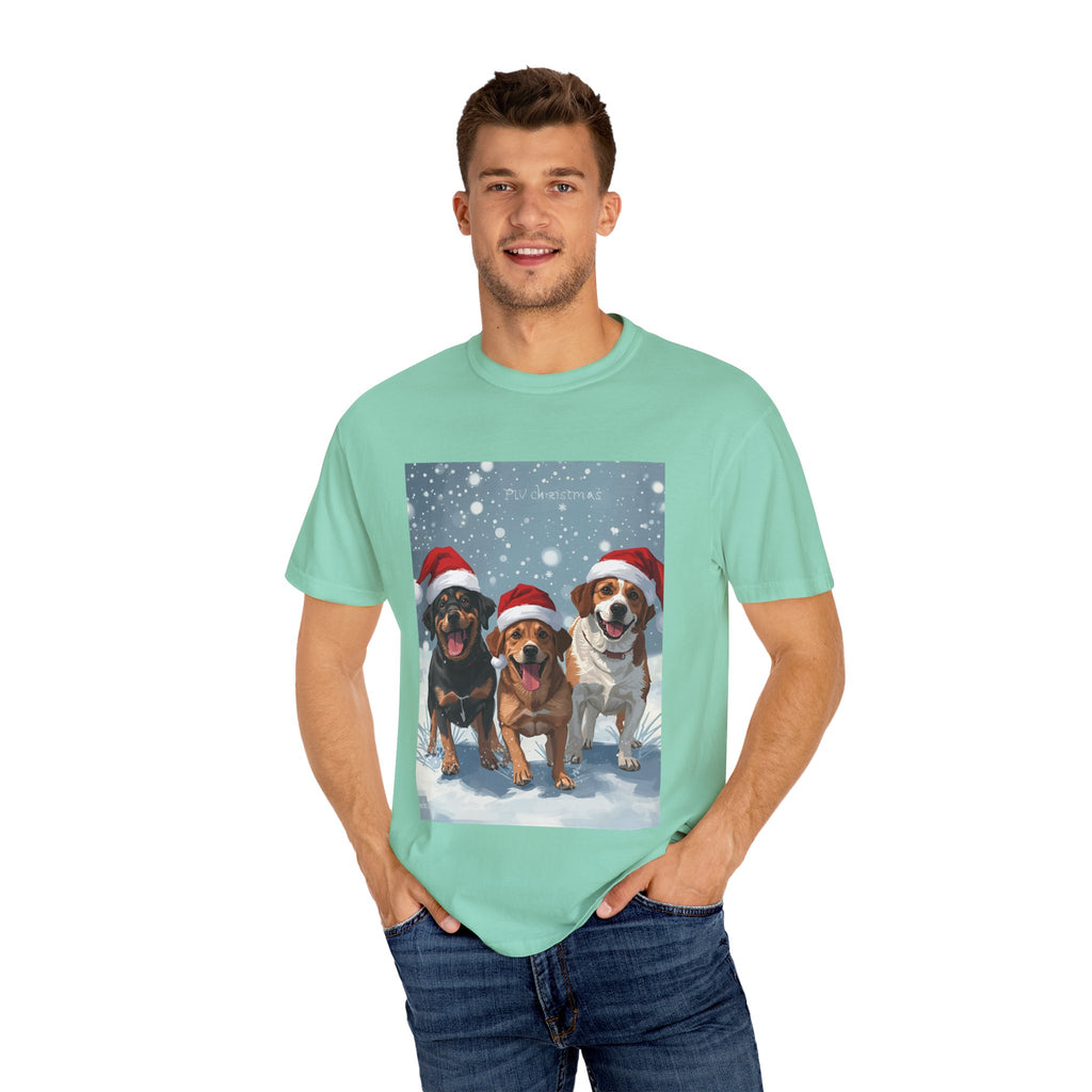 Cute Festive Christmas Dog Lover T-Shirt, Cute Holiday Shirt, Unisex Christmas Apparel, Gift for Pet Owners, Winter Celebration Tee